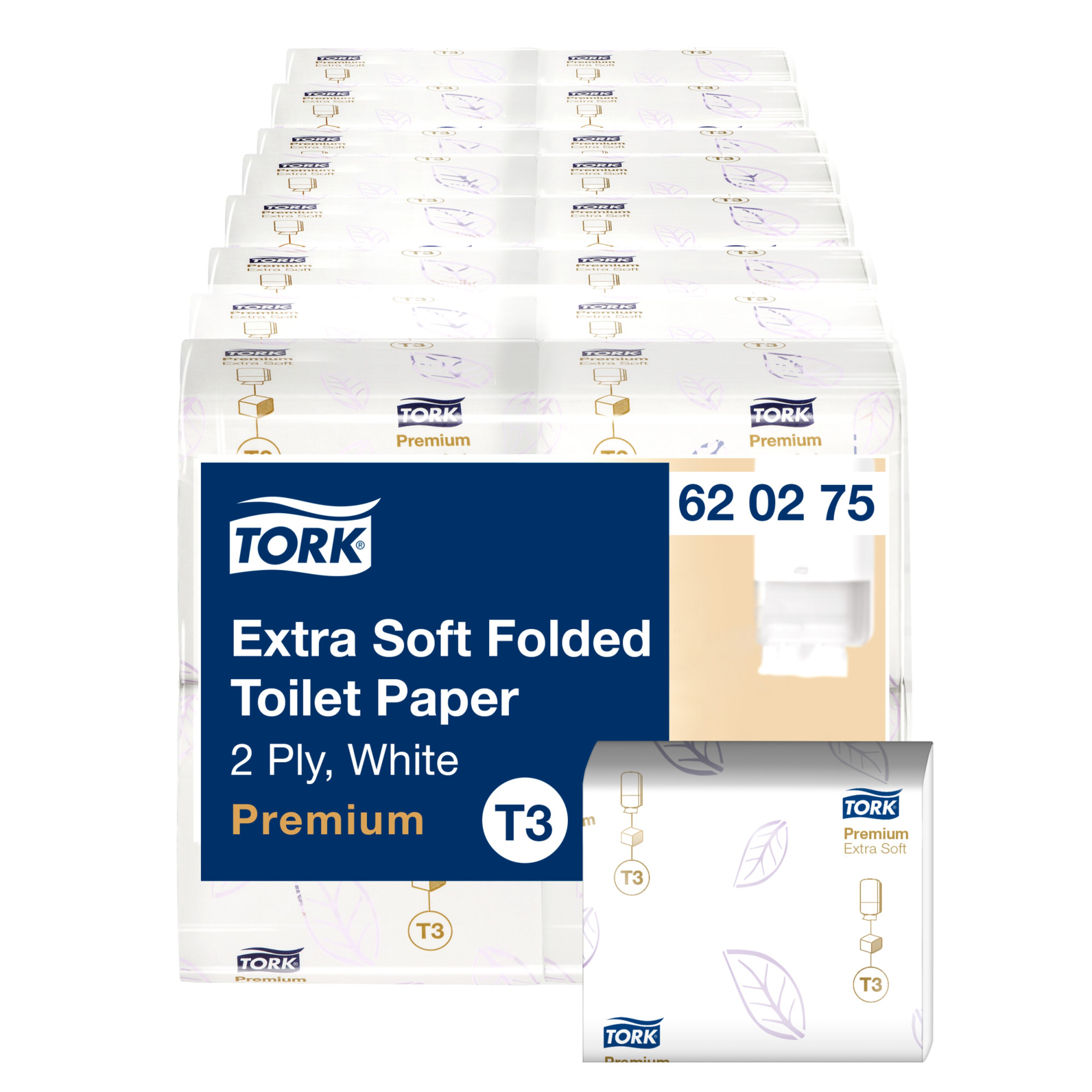 Tork extra weiches Einzelblatt-Toilettenpapier Weiß T3