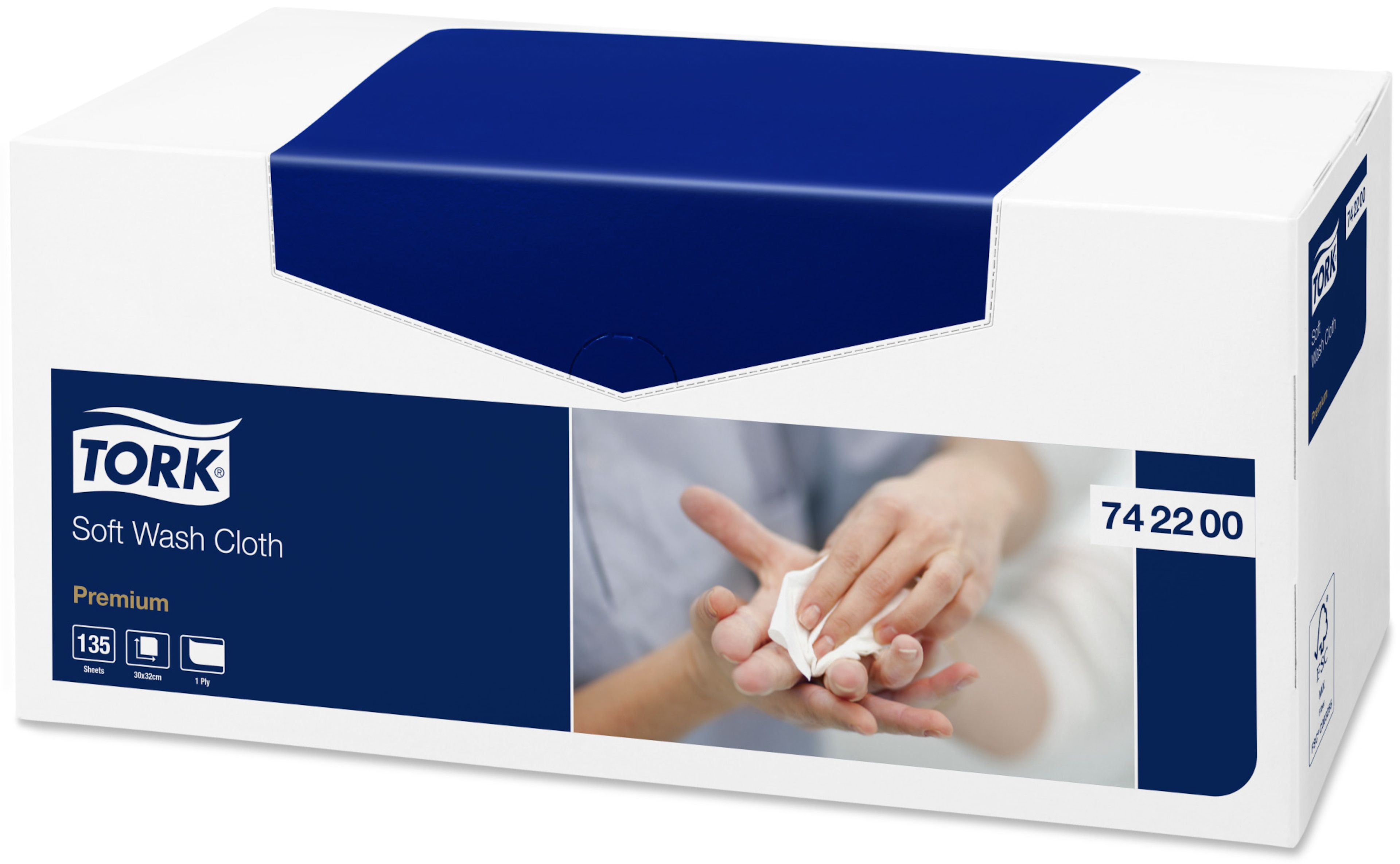 Tork Soft Vaskeklud, Hvid