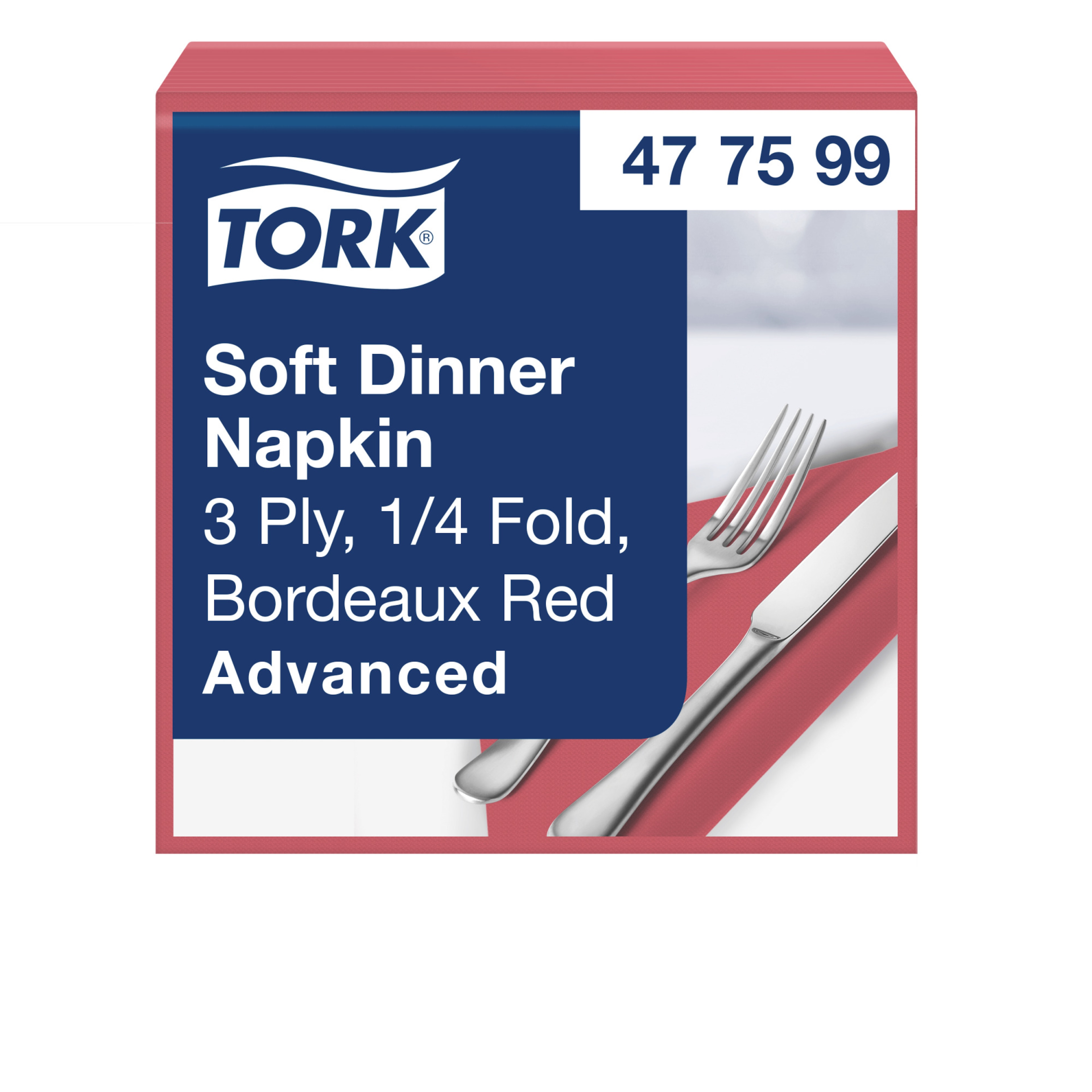 Tork Soft Bordeaux Middagsserviet