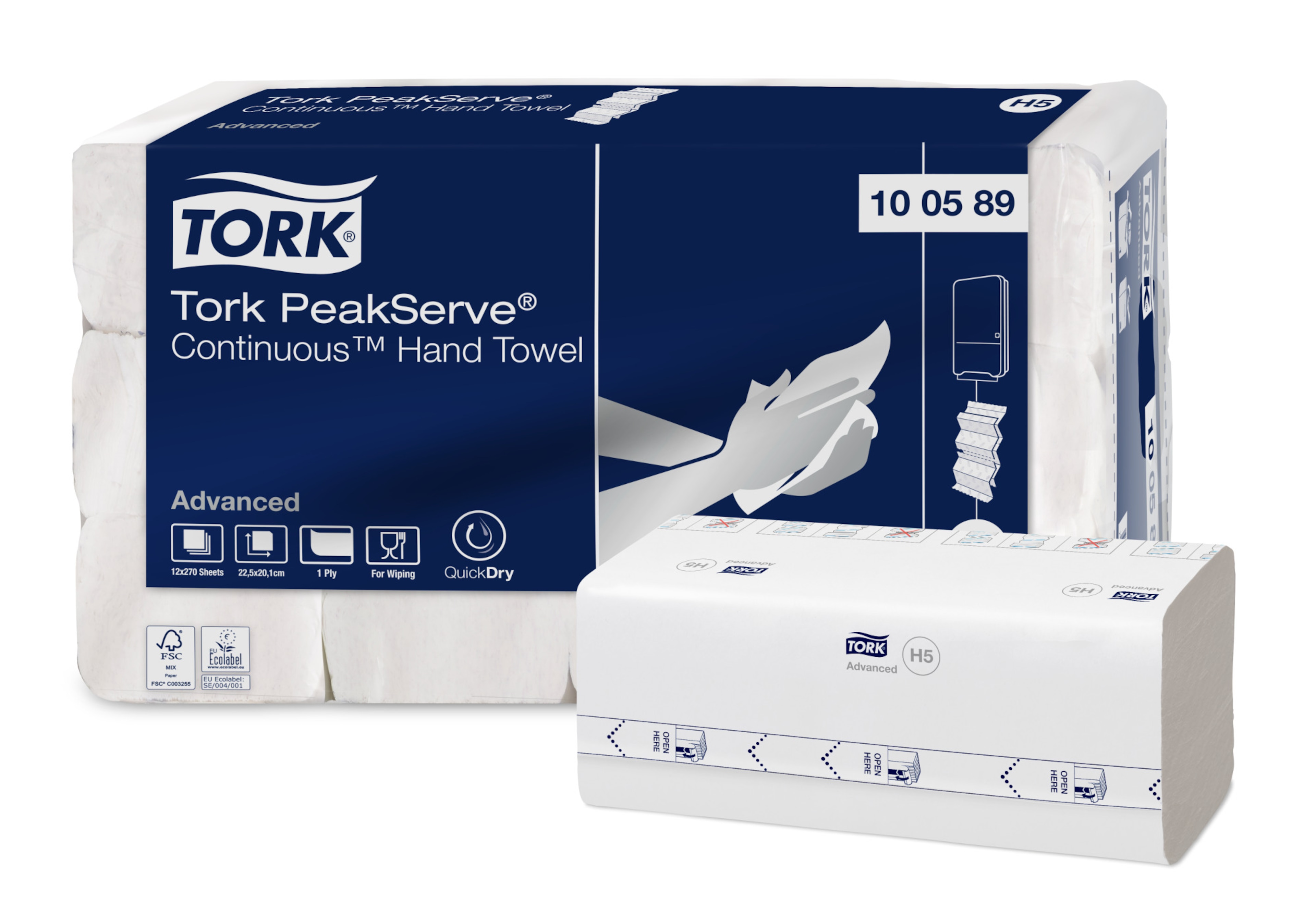 Tork PeakServe® Continuous™ Håndtørk Hvit H5