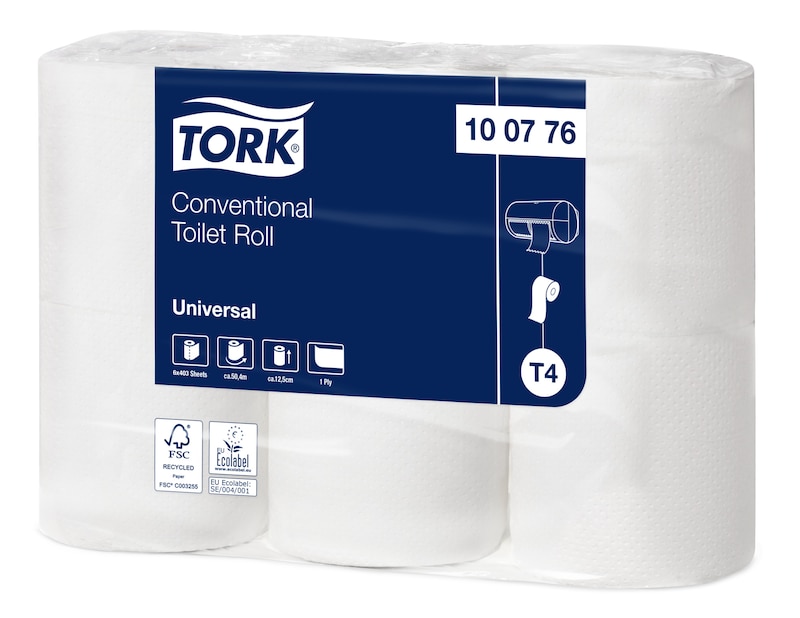 Tork Konvensjonell Toalettrull Universal – 1-lags