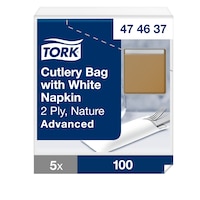 Tork Cutlery Bag Natural con tovagliolo bianco