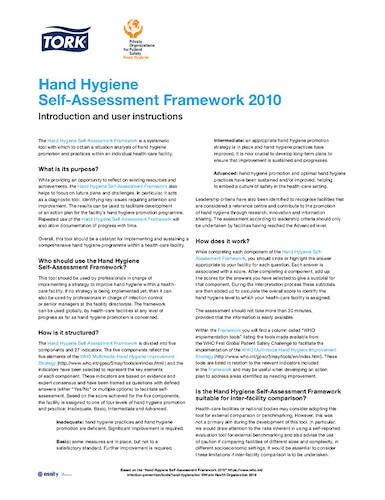 Hand Hygiene Self-Assessment tool (utvärderingsverktyg handhygien)
