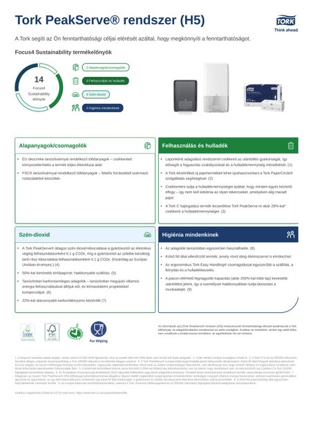 Fenntarthatósági termékadatlap