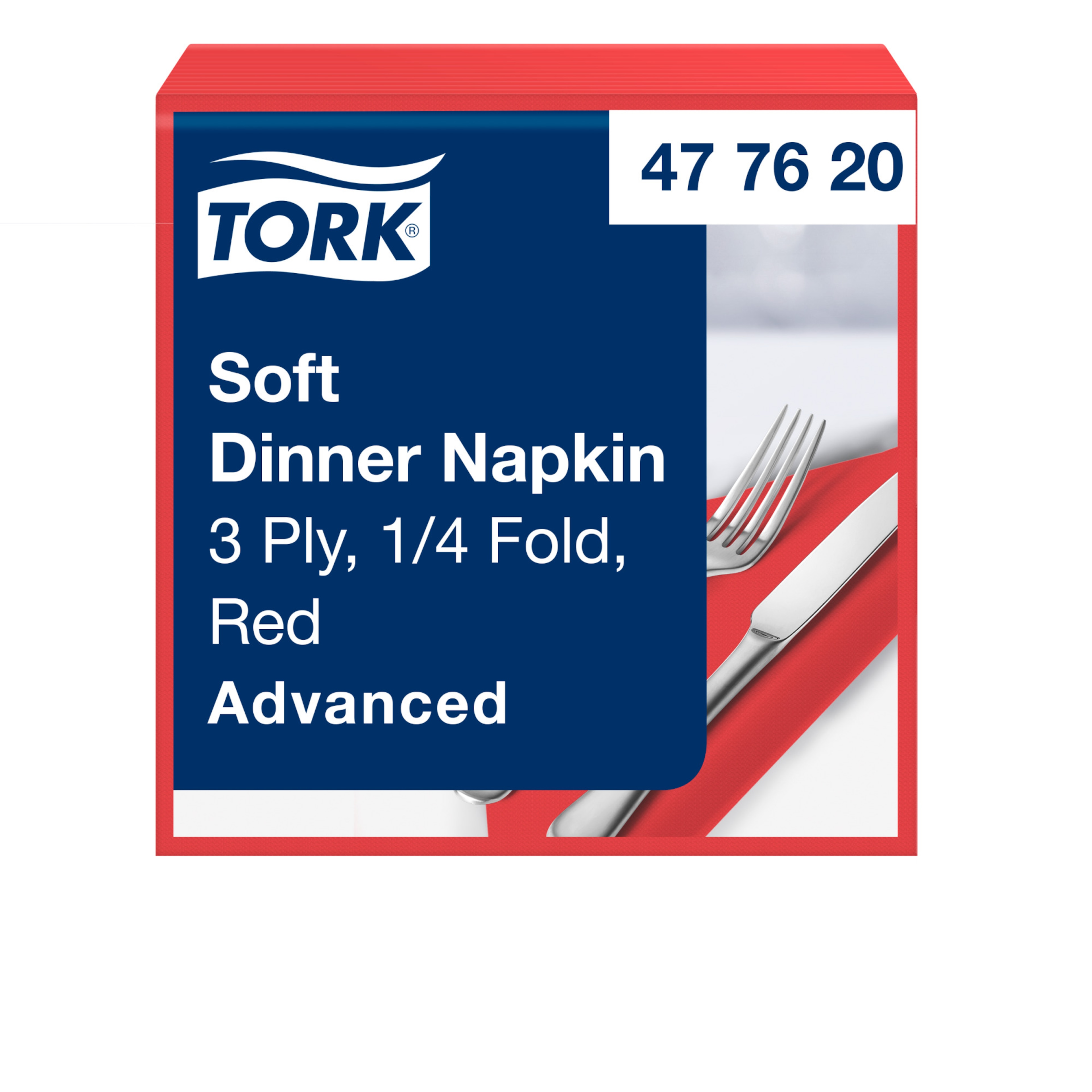 Tork Red Soft Dinner Napkin