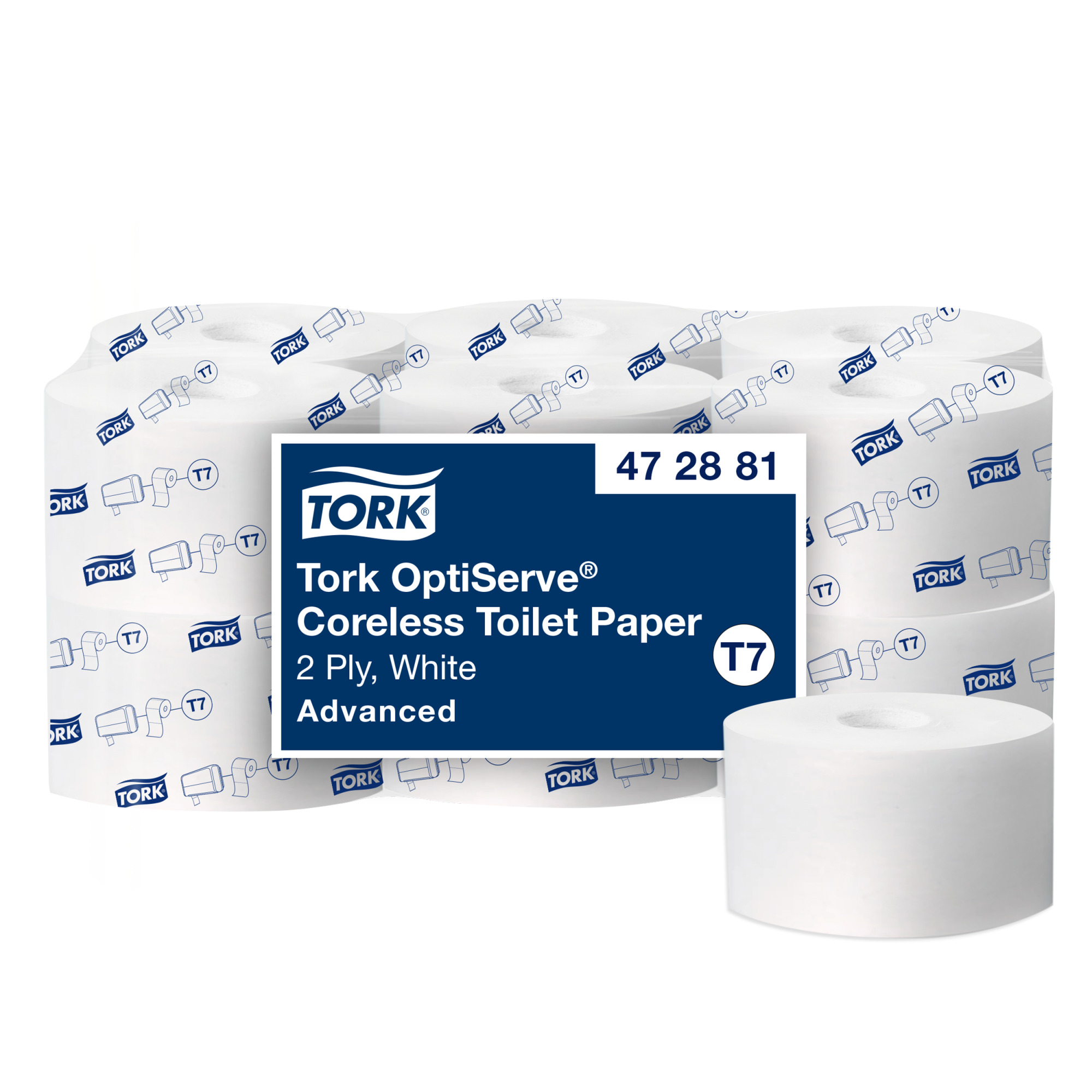 Tork OptiServe® Coreless Toilet Paper White T7