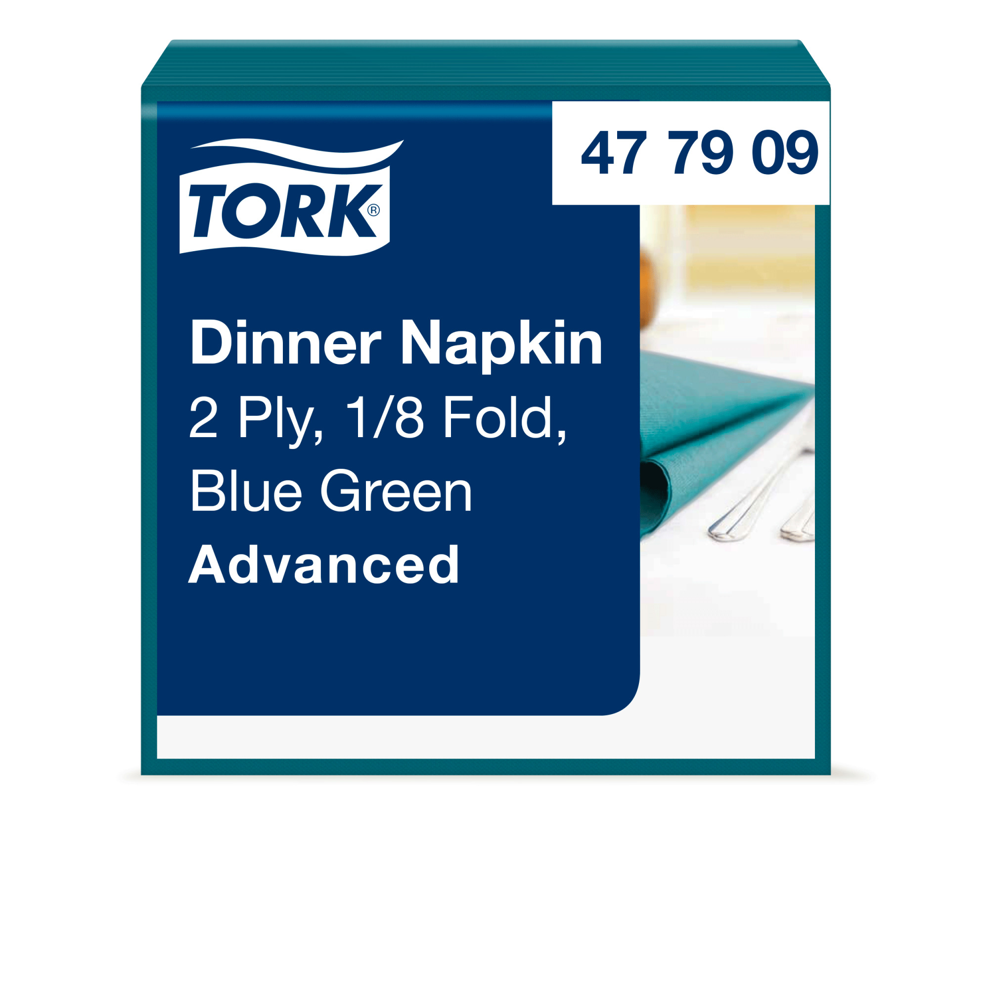 Tork Blue Green Dinner Napkin 1/8 Folded