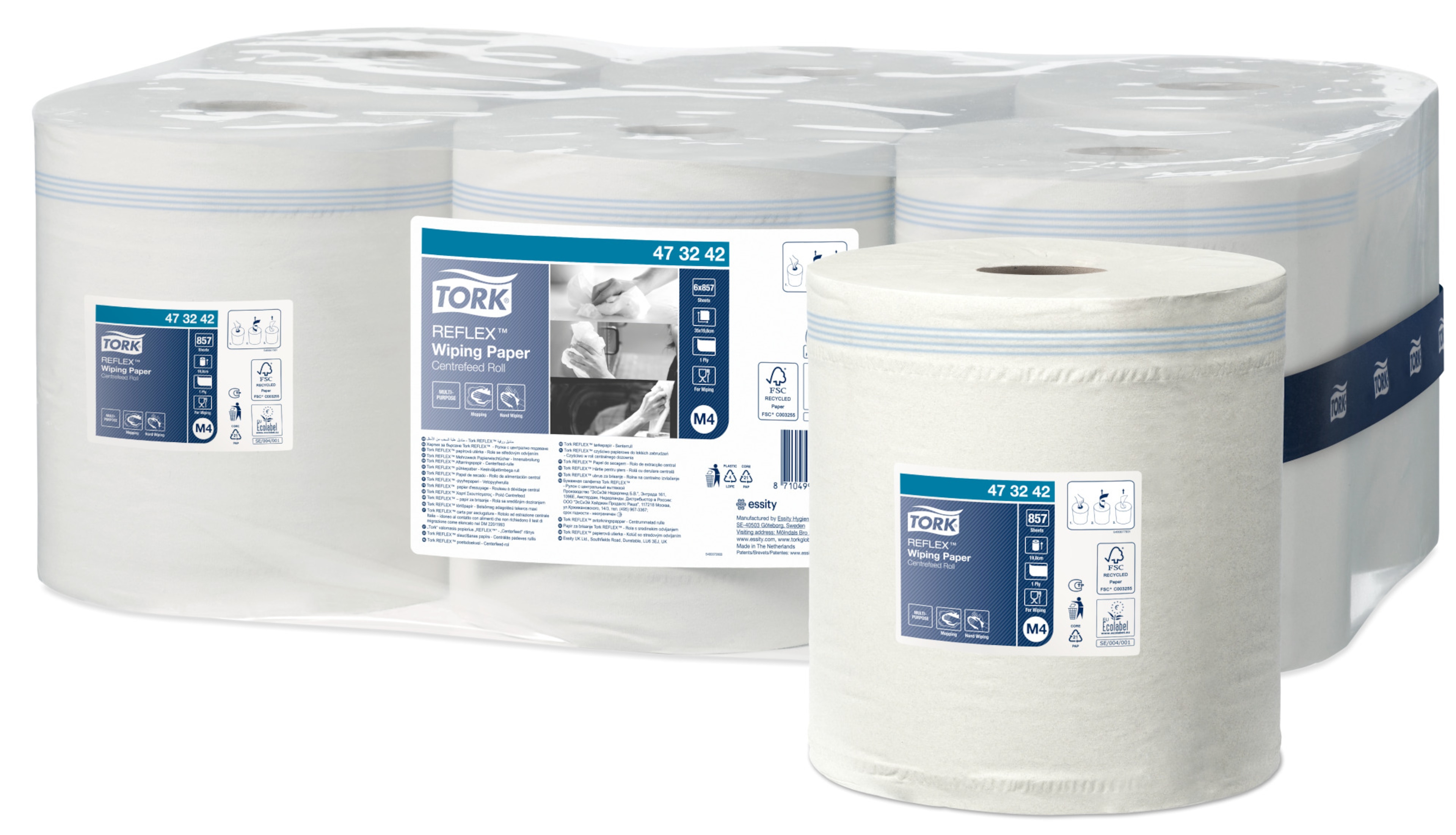 Tork Reflex™ Mehrzweck-Papierwischtücher Weiß M4