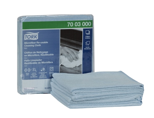 Tork Microfiber Cleaning Cloth Re-usable, Blue