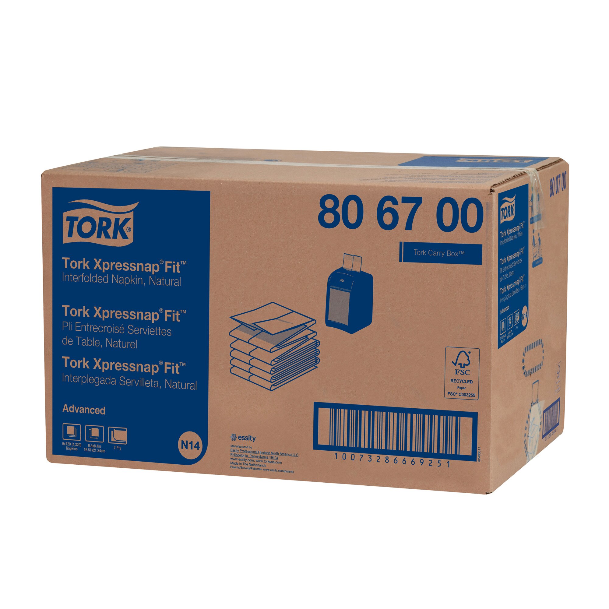 Tork Xpressnap Fit® Natural Dispenser Napkin