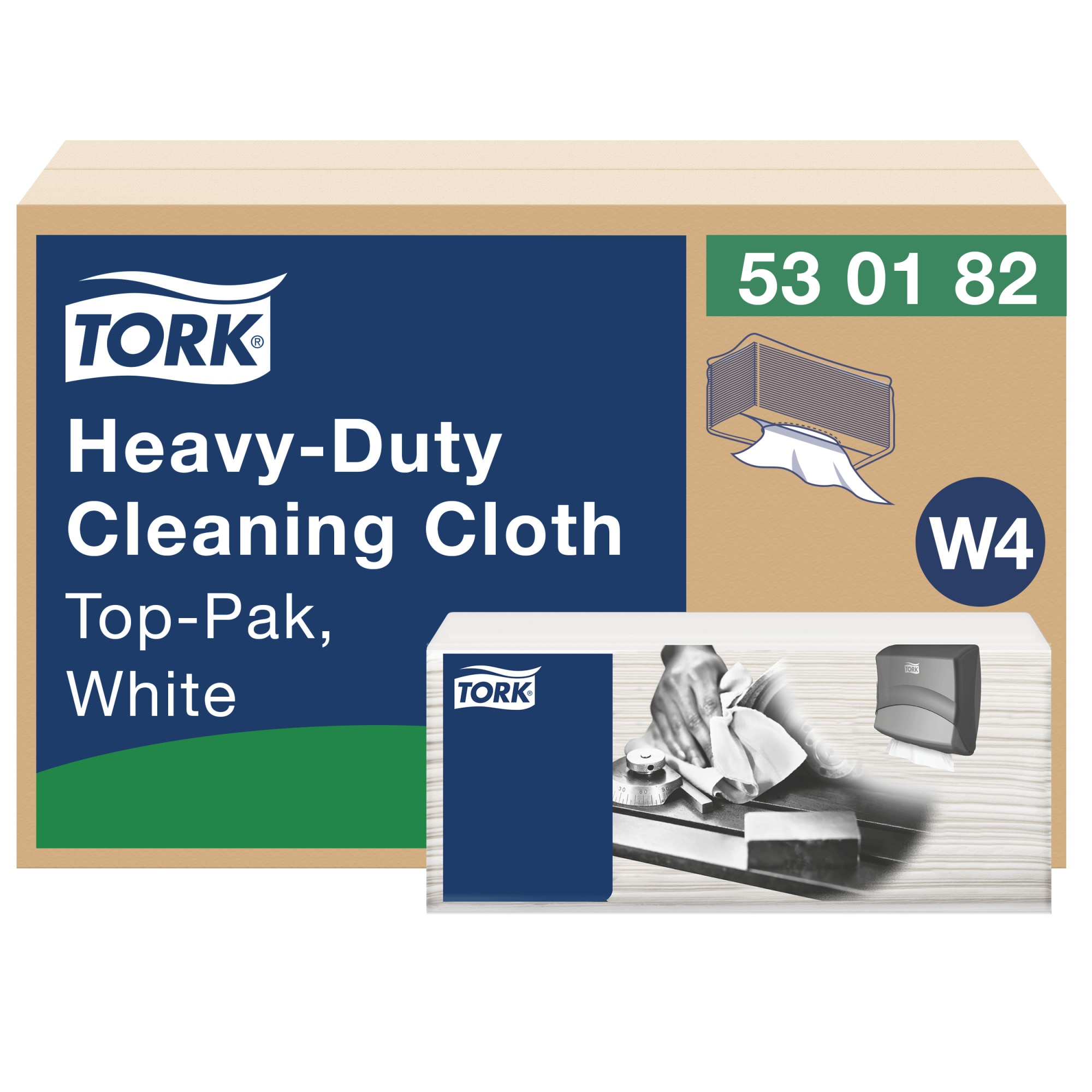 ひゅ Tork Industrial Low-Lint Cleaning Cloth Blue W4