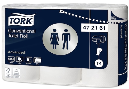 Tork Kleinrollen-Toilettenpapier – 2-lagig