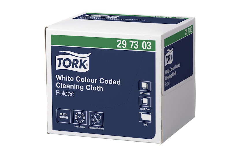 Tork White Colour Coded Cleaning Cloth