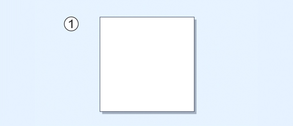 Animated graphic demonstrating how to fold cutlery inside a paper napkin step by step.