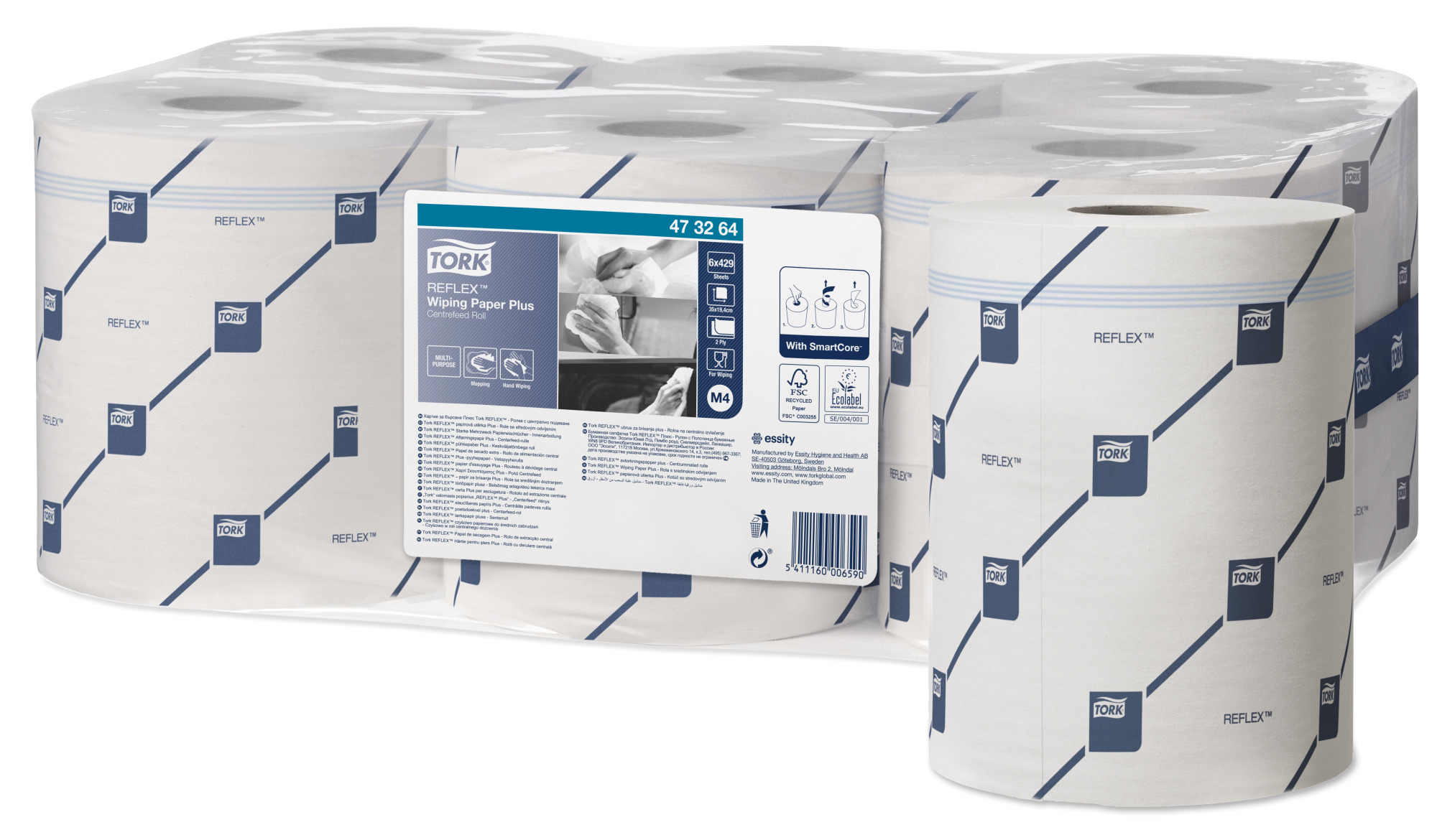 Tork Reflex™ Wiping Paper Towel White Plus M4