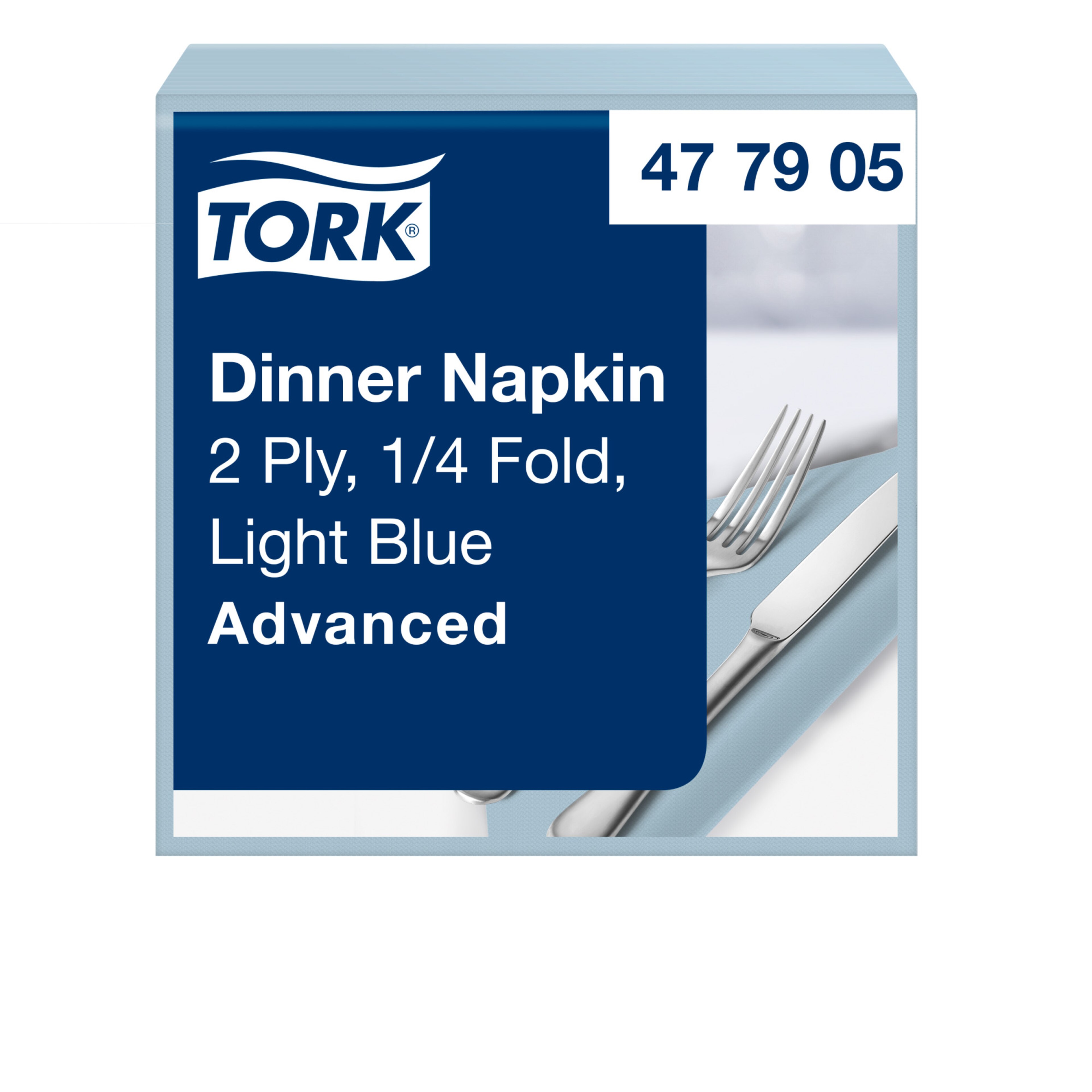 Tork helesinine õhtusöögisalvrätik
