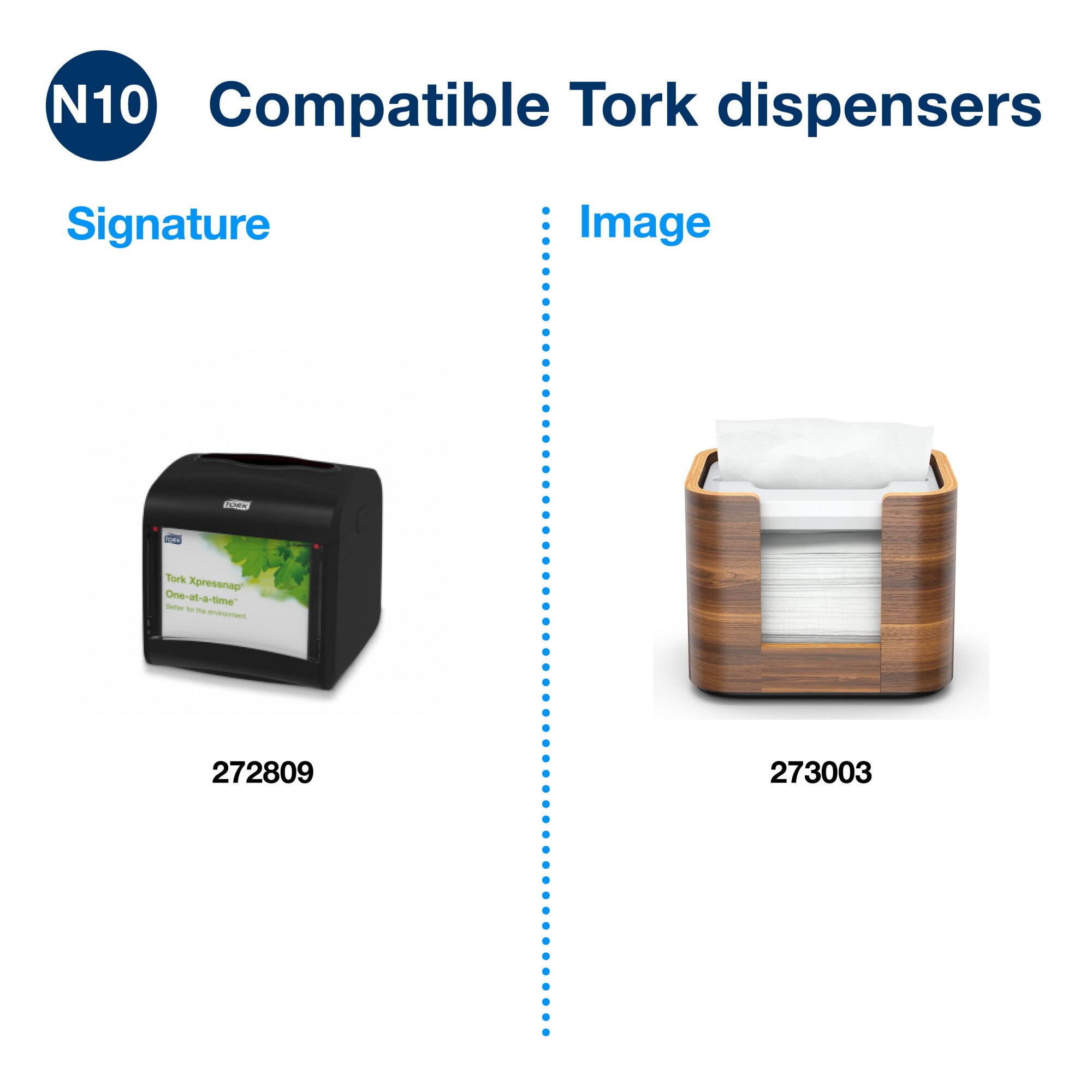 Tork Xpressnap Snack® Extra Soft Leaf Design White Dispenser Napkin