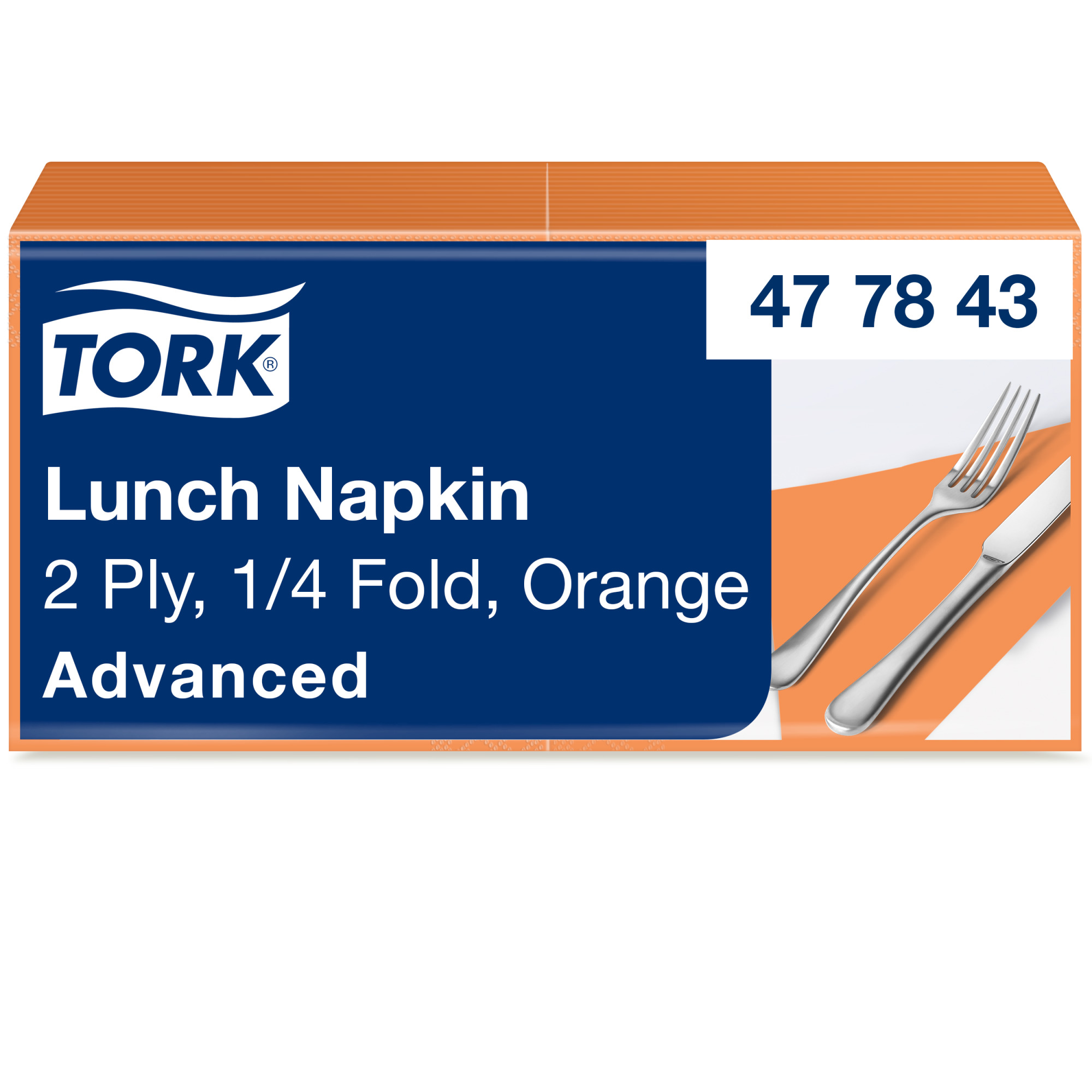 Tork Orange Lunch Napkin