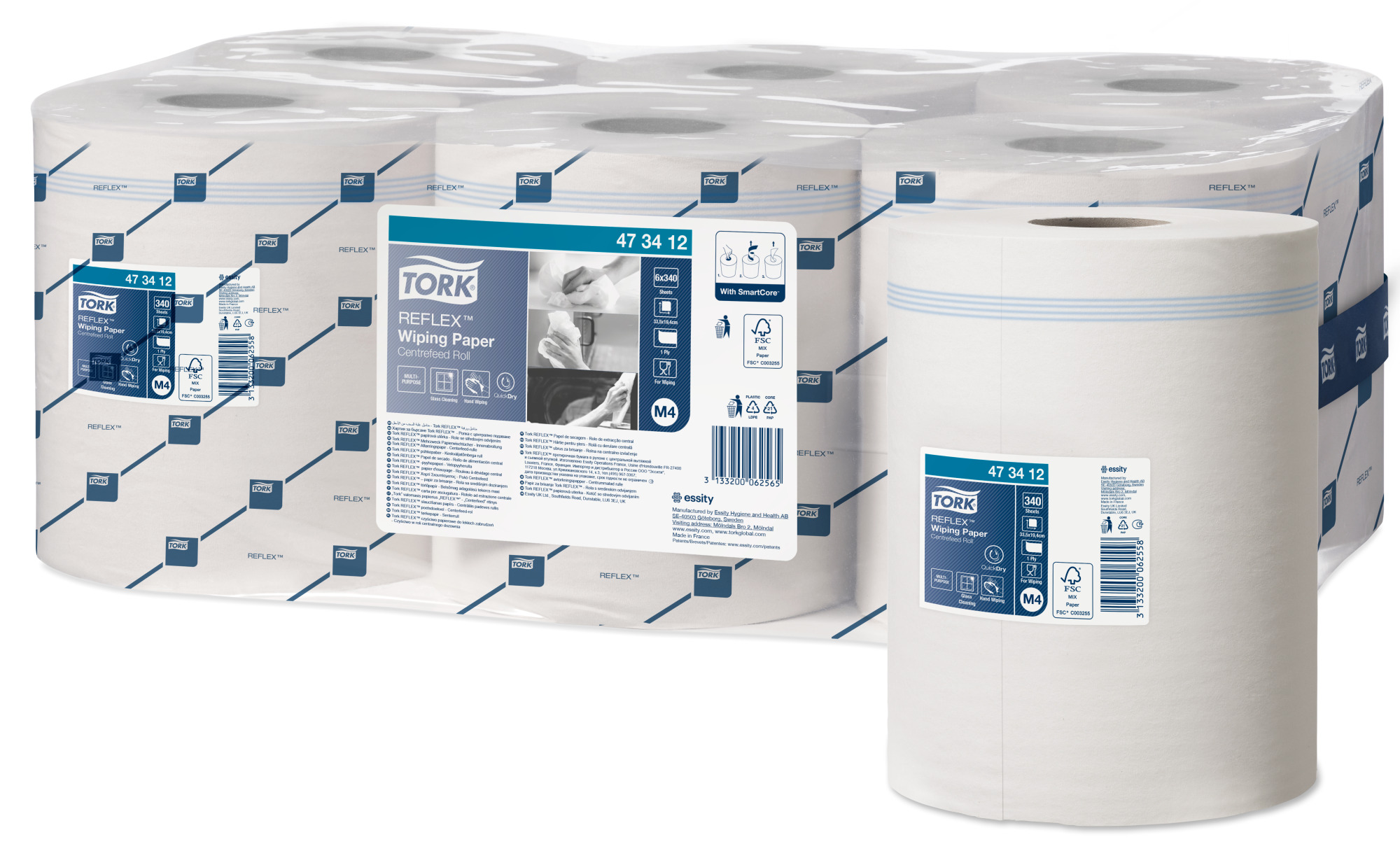 Tork Reflex™ Papierwischtücher Weiß M4