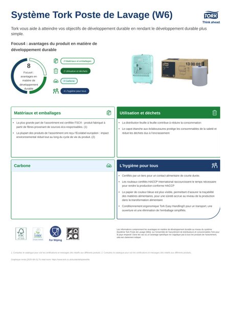 Fiche produit Développement durable