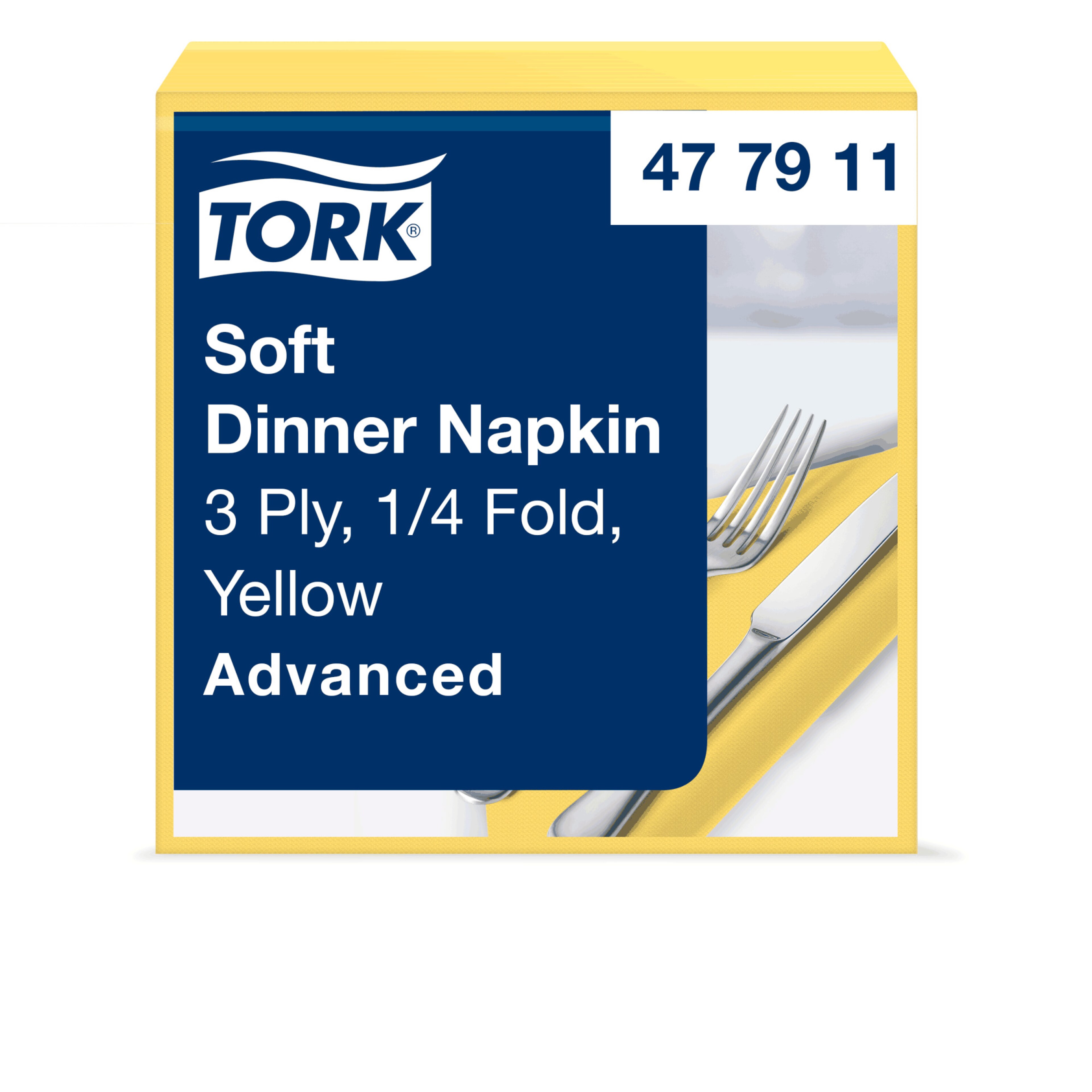 Tork Yellow Soft Dinner Napkin