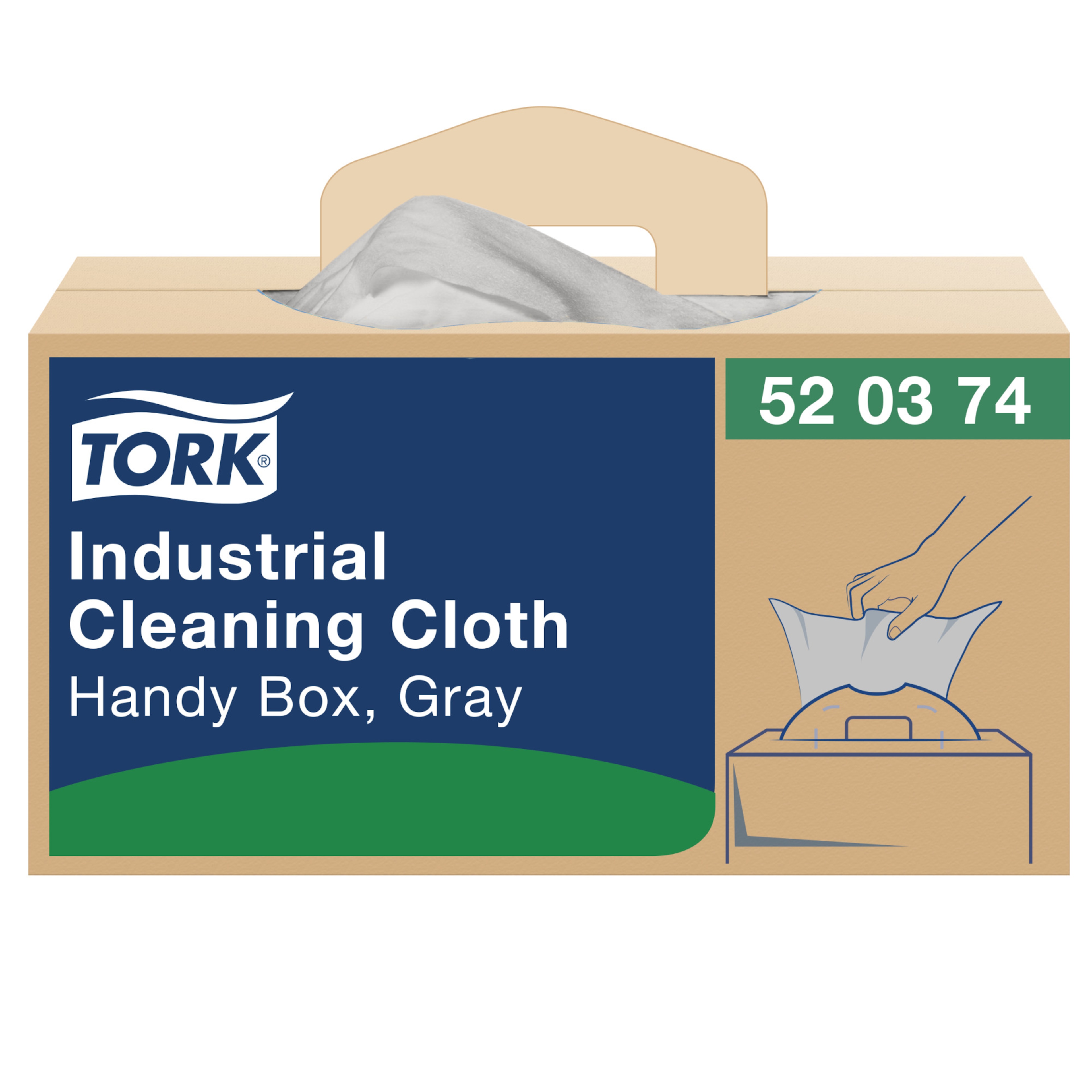 Chiffon simili-tissu de nettoyage industriel Tork, sortie par le centre