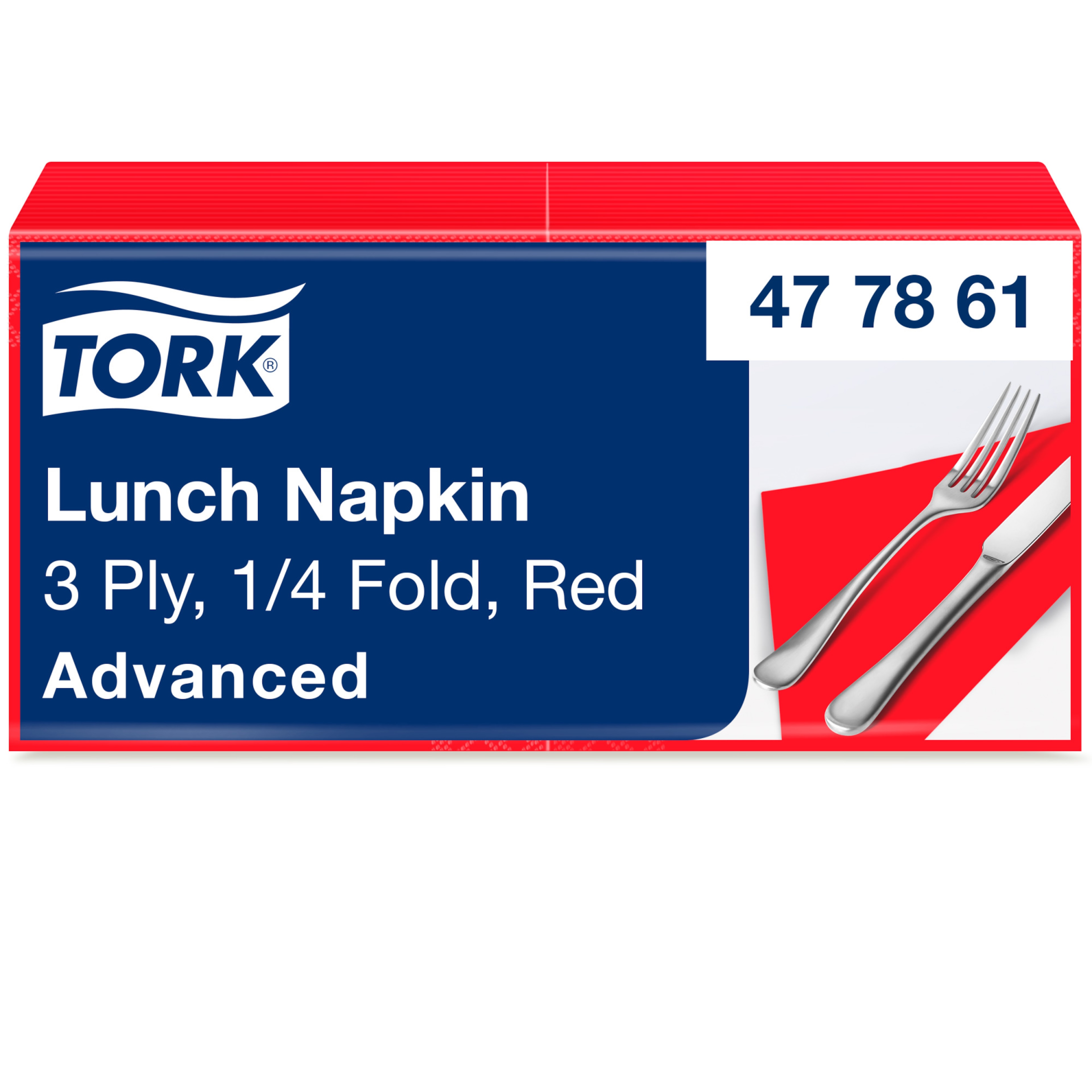 Tork салфетки 33х33 см мягкие, красные