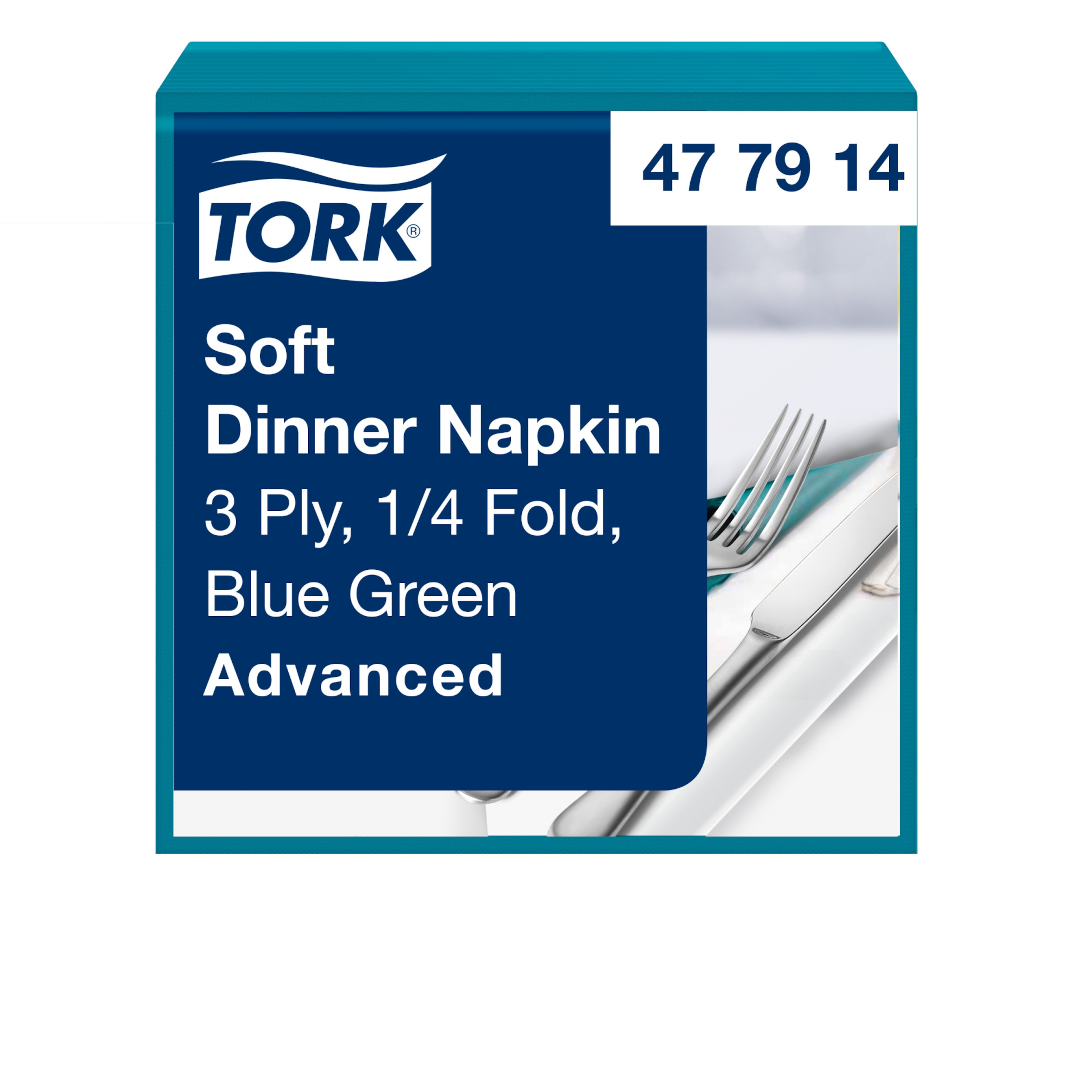 Tork Soft sinivihreä Dinner -lautasliina