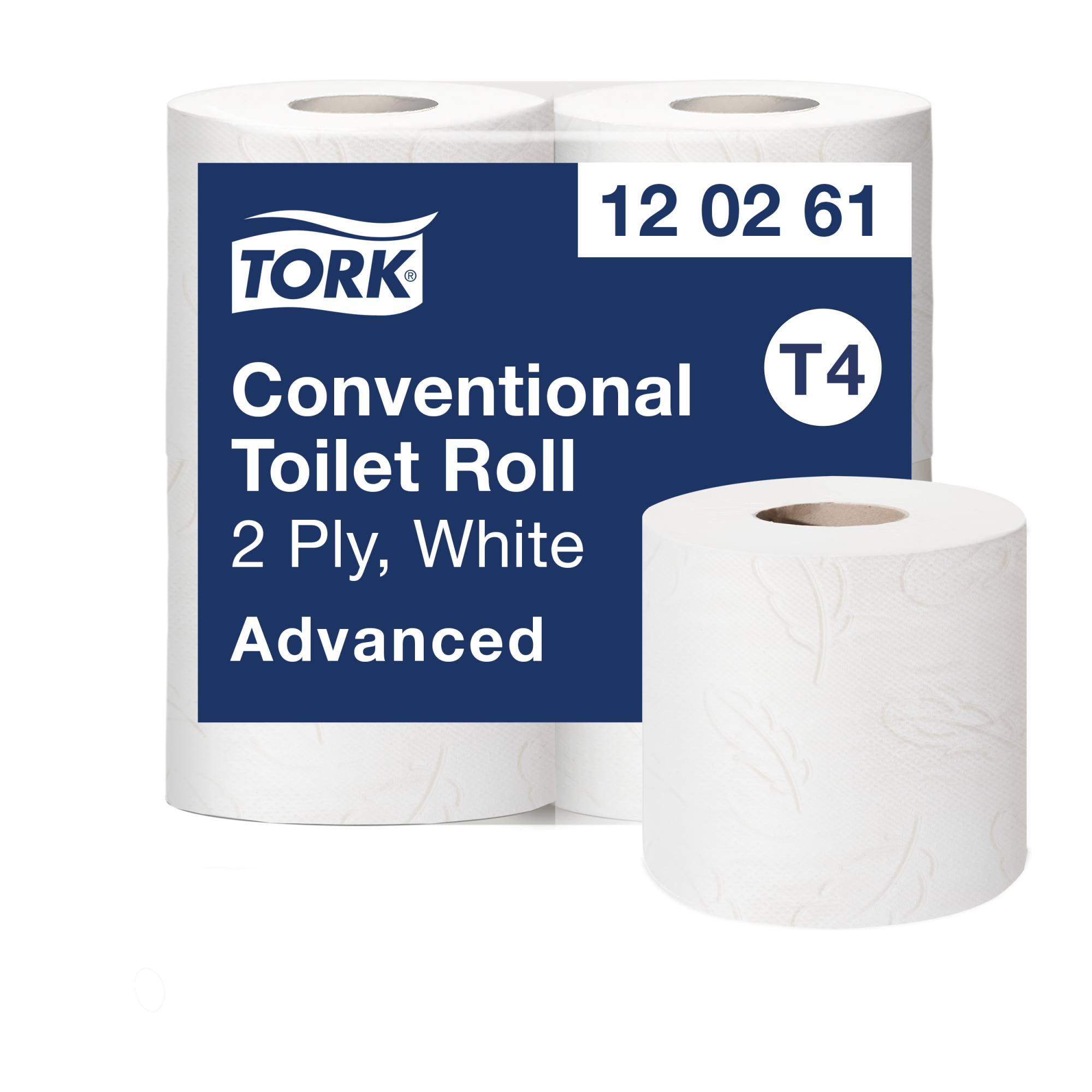 Tork Extra Långt Toalettpapper Advanced – 2-lagers vit T4