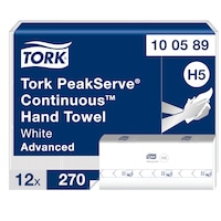 Popieriniai rankšluosčiai „Tork PeakServe® Continuous™“