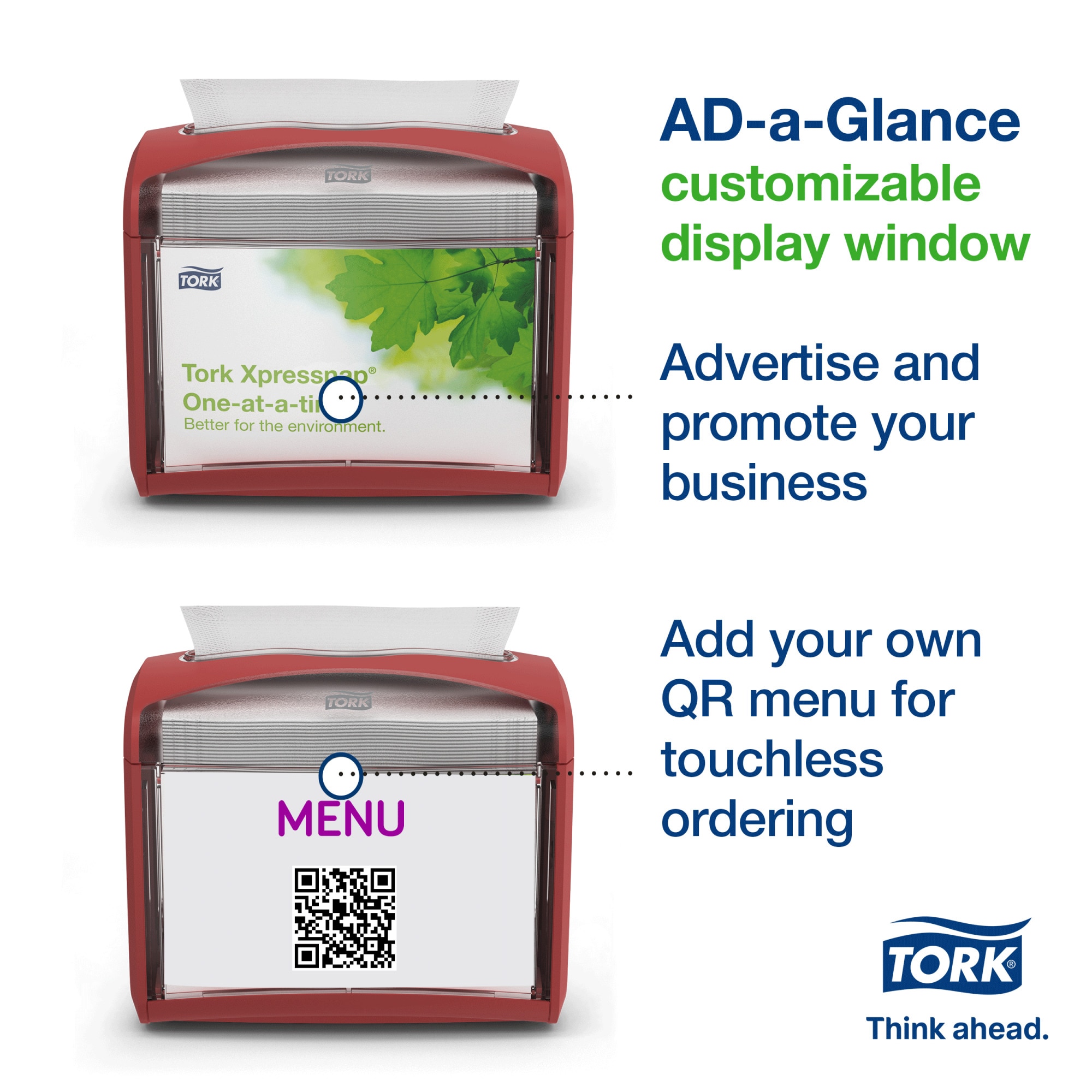 Tork Xpressnap® Tabletop Napkin Dispenser Red N4