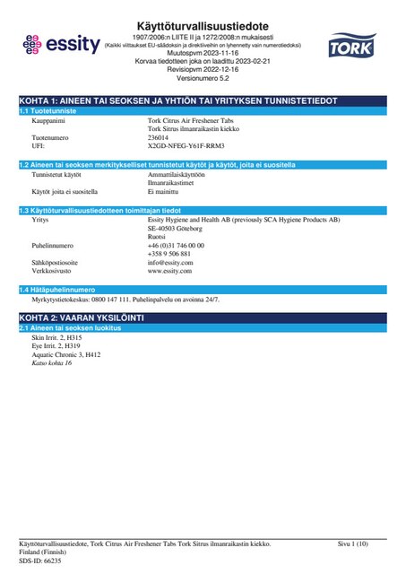 Safety Data Sheet