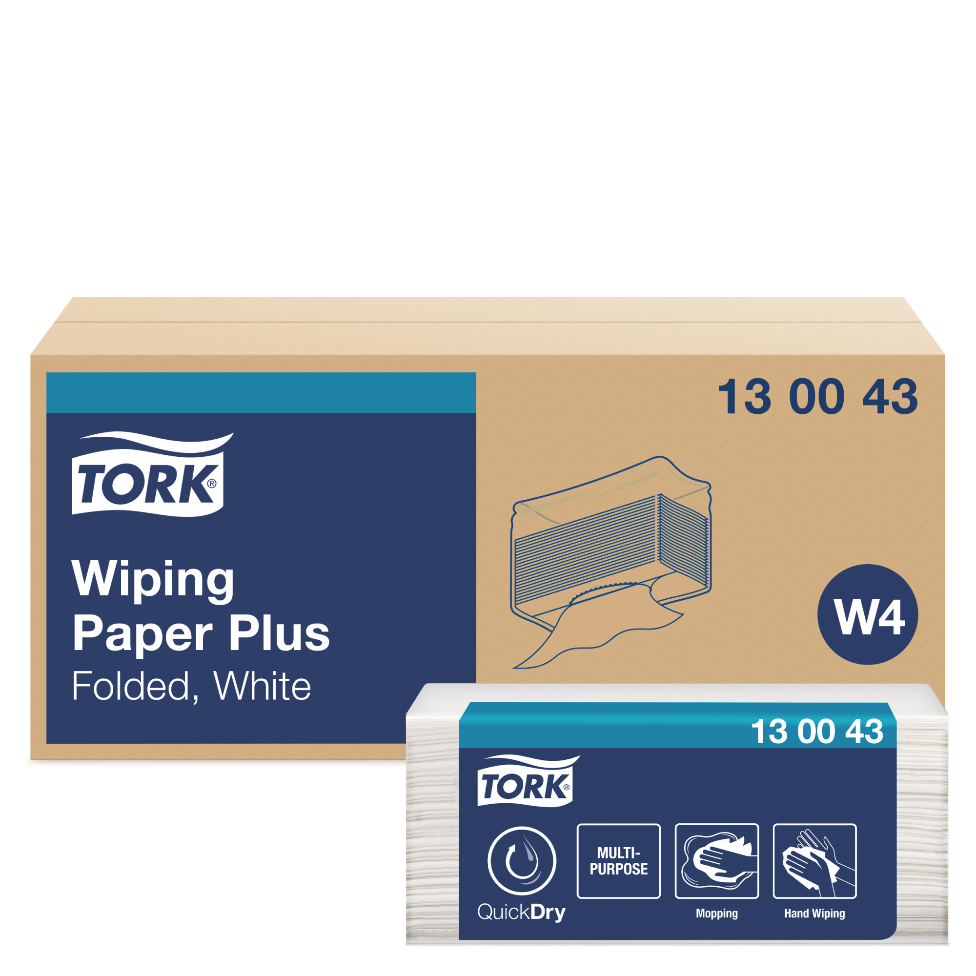 Tork Heavy Duty Wiping Paper Blue W4