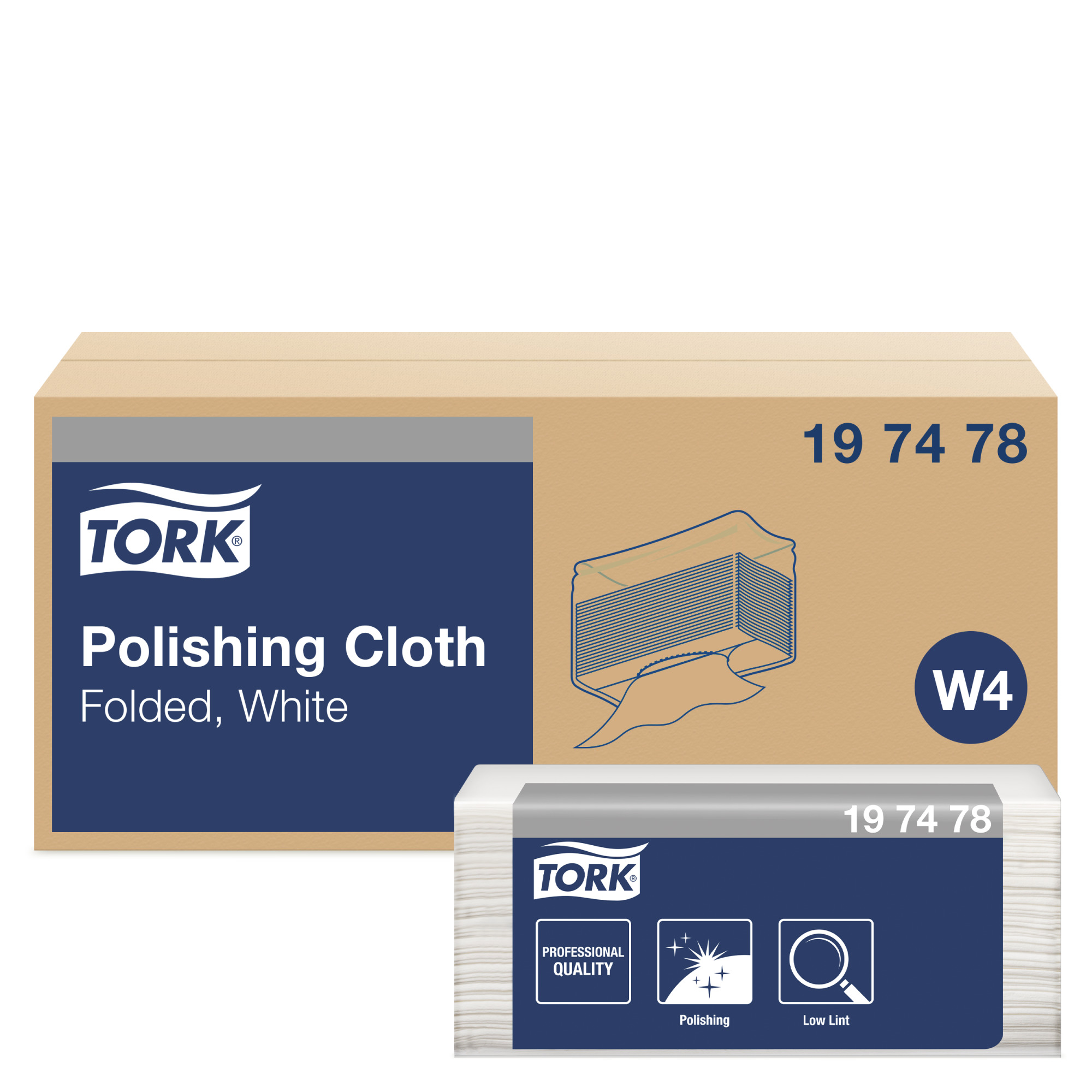 Ściereczki do polerowania Tork W4 białe