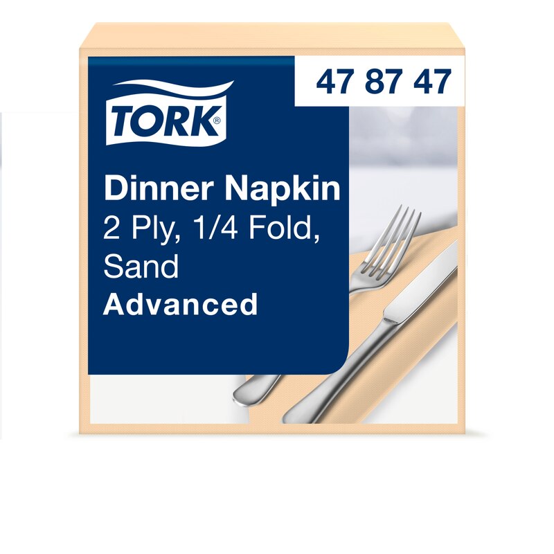 Tork sandfarbene Dinnerservietten