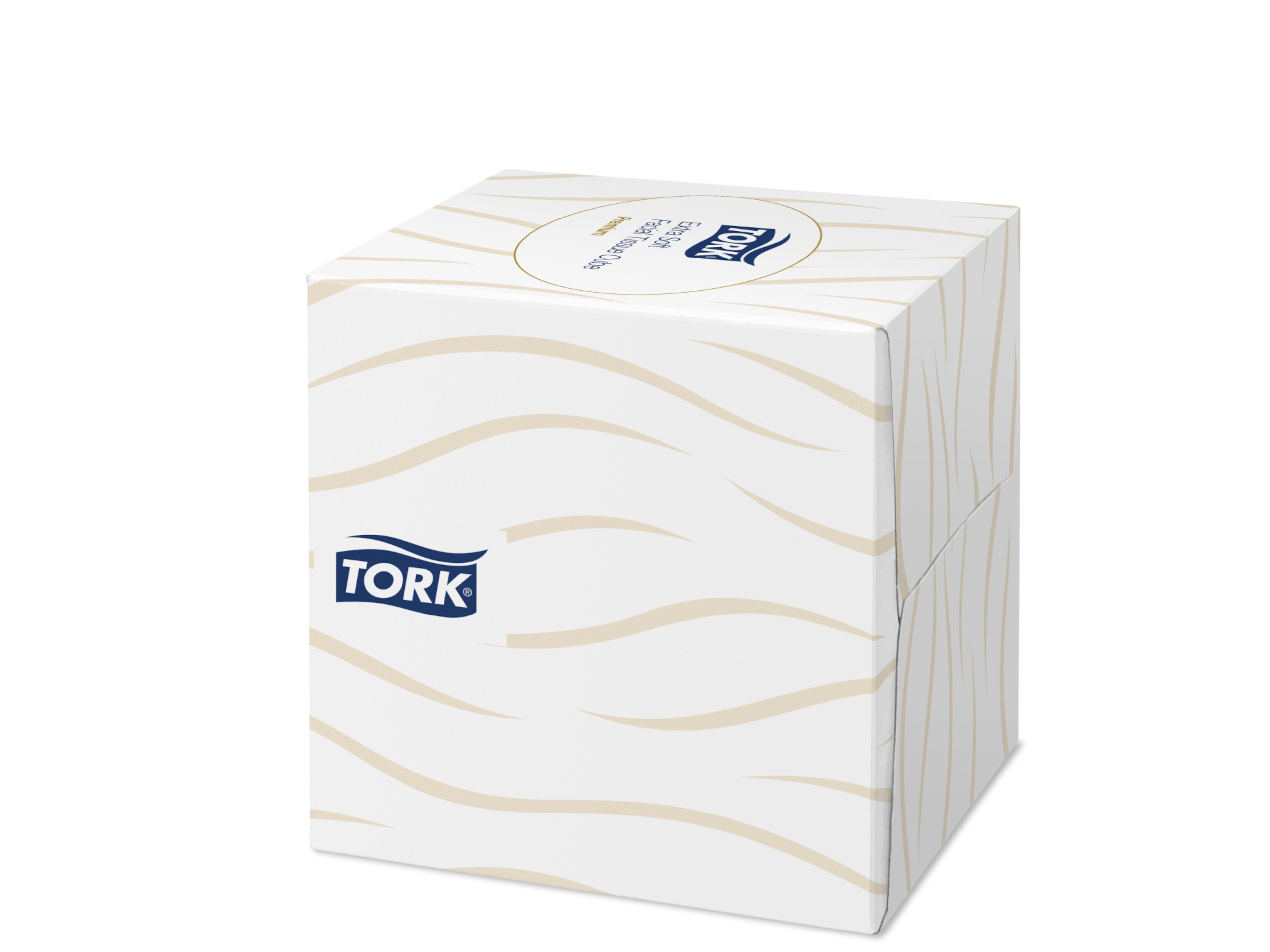 Tork Soft valge kosmeetiliste salvrätikute kuubikukujuline karp