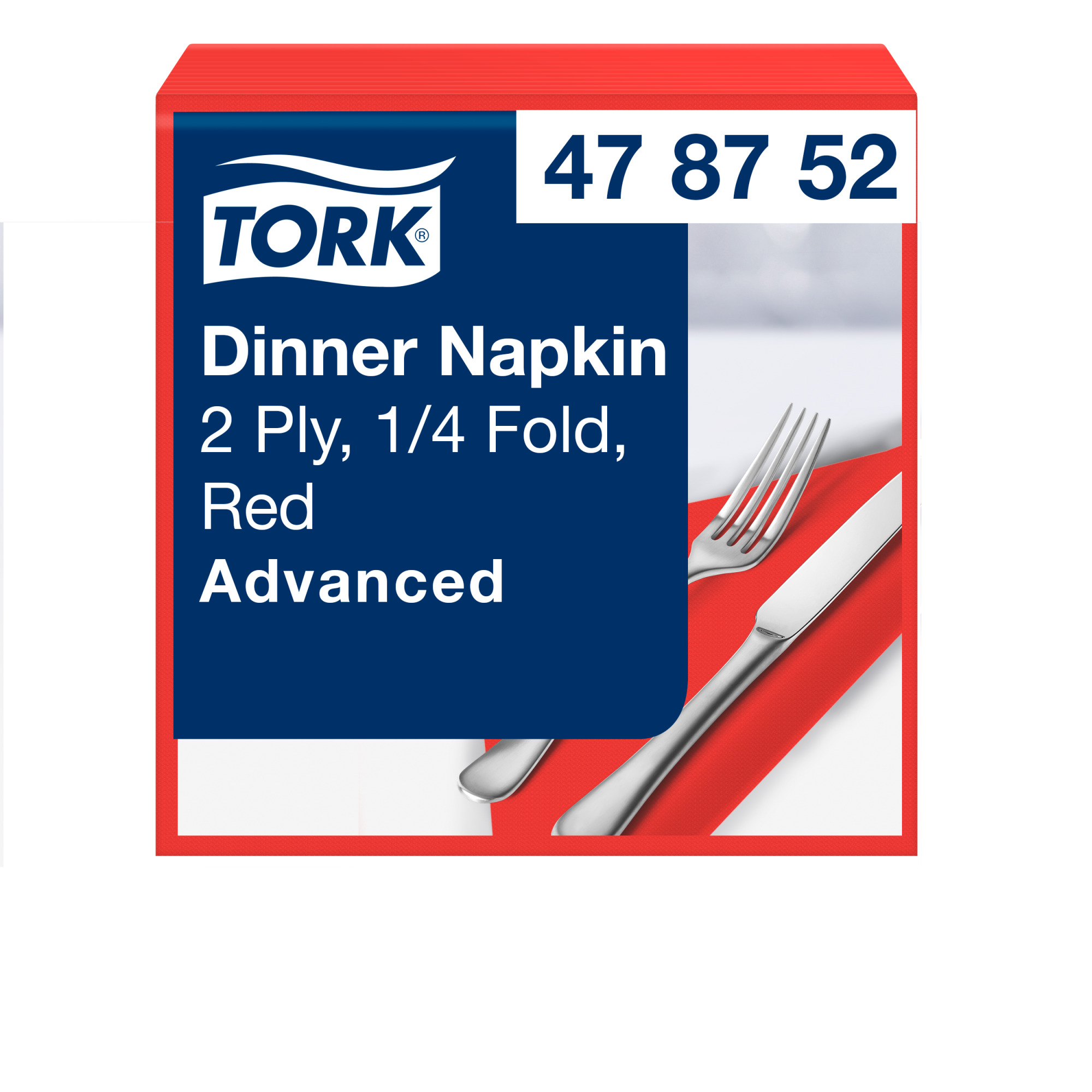 Tork Red Dinner Napkin
