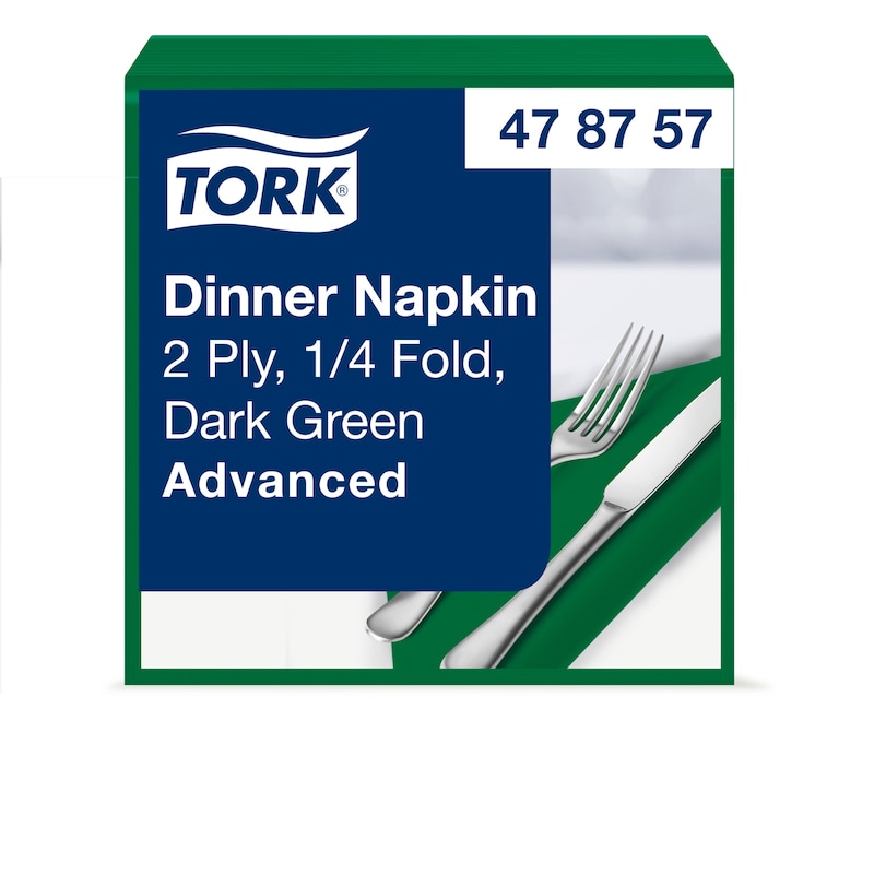 Tork Dinnerservietten Dunkelgrün