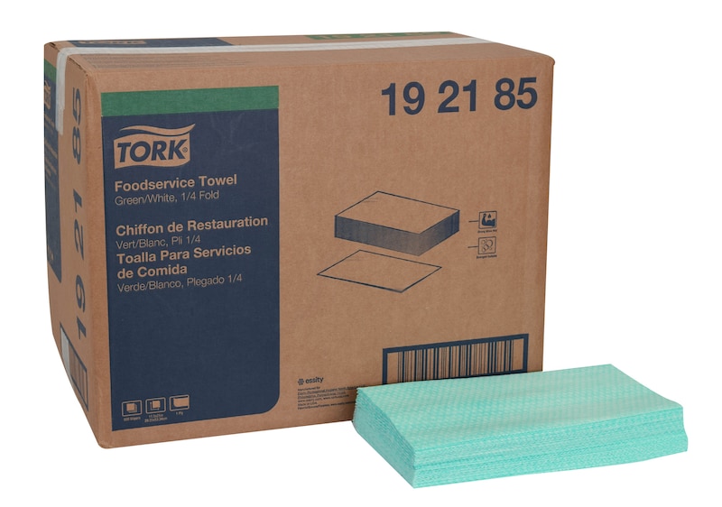 Tork Foodservice Cleaning Towel, 1/4 Fold