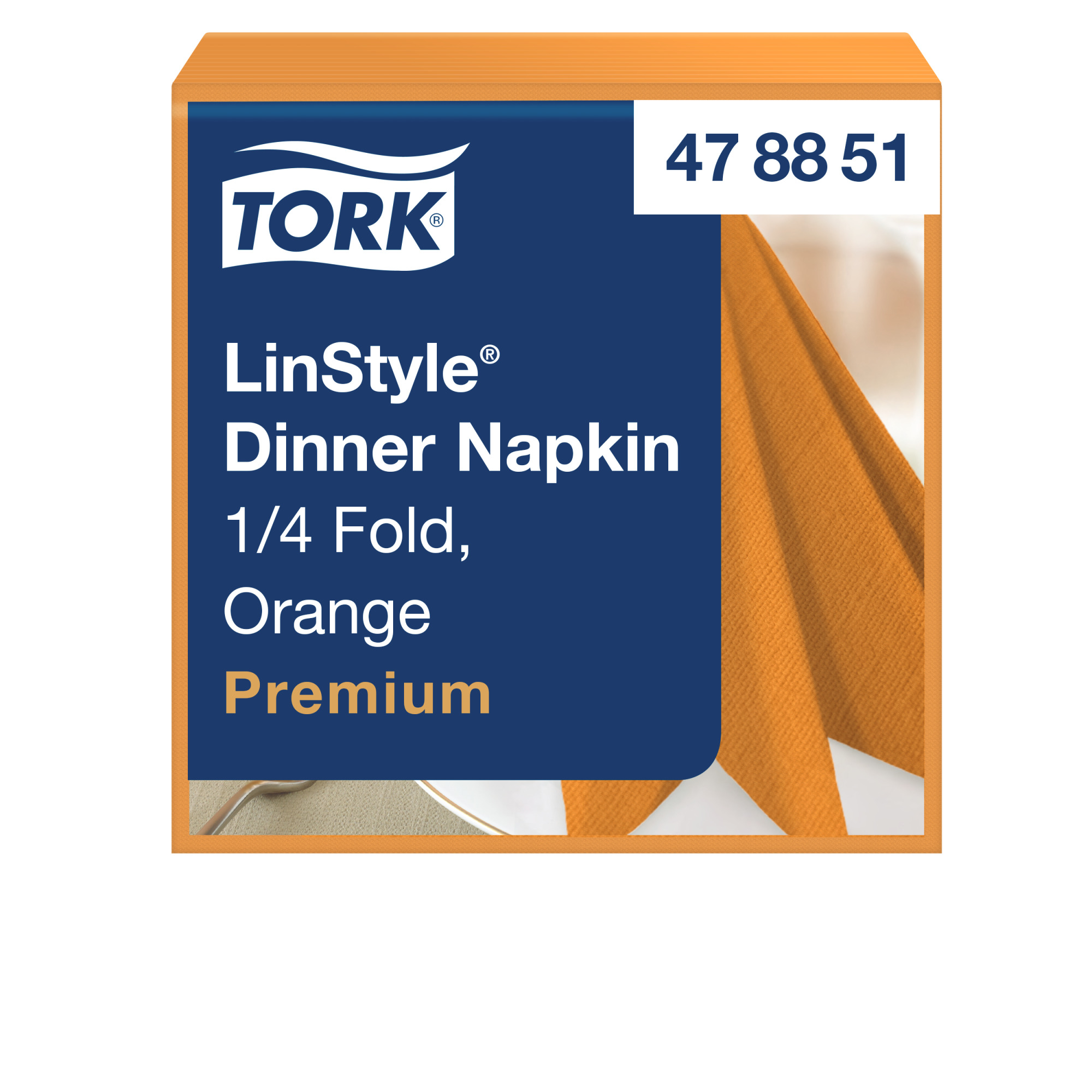 Tork Premium LinStyle® Orange Dinner Napkin