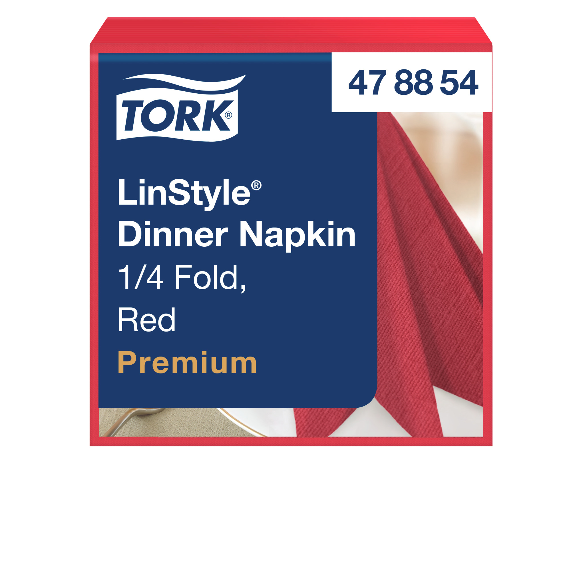 Tork Premium LinStyle® Red Dinner Napkin