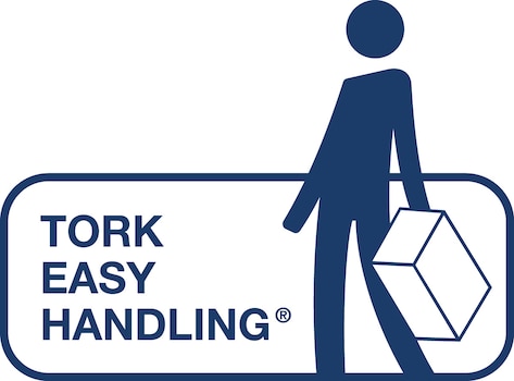 Πλαστική σακούλα Tork Easy Handling®, για ευκολότερη μεταφορά, άνοιγμα και απόρριψη της συσκευασίας