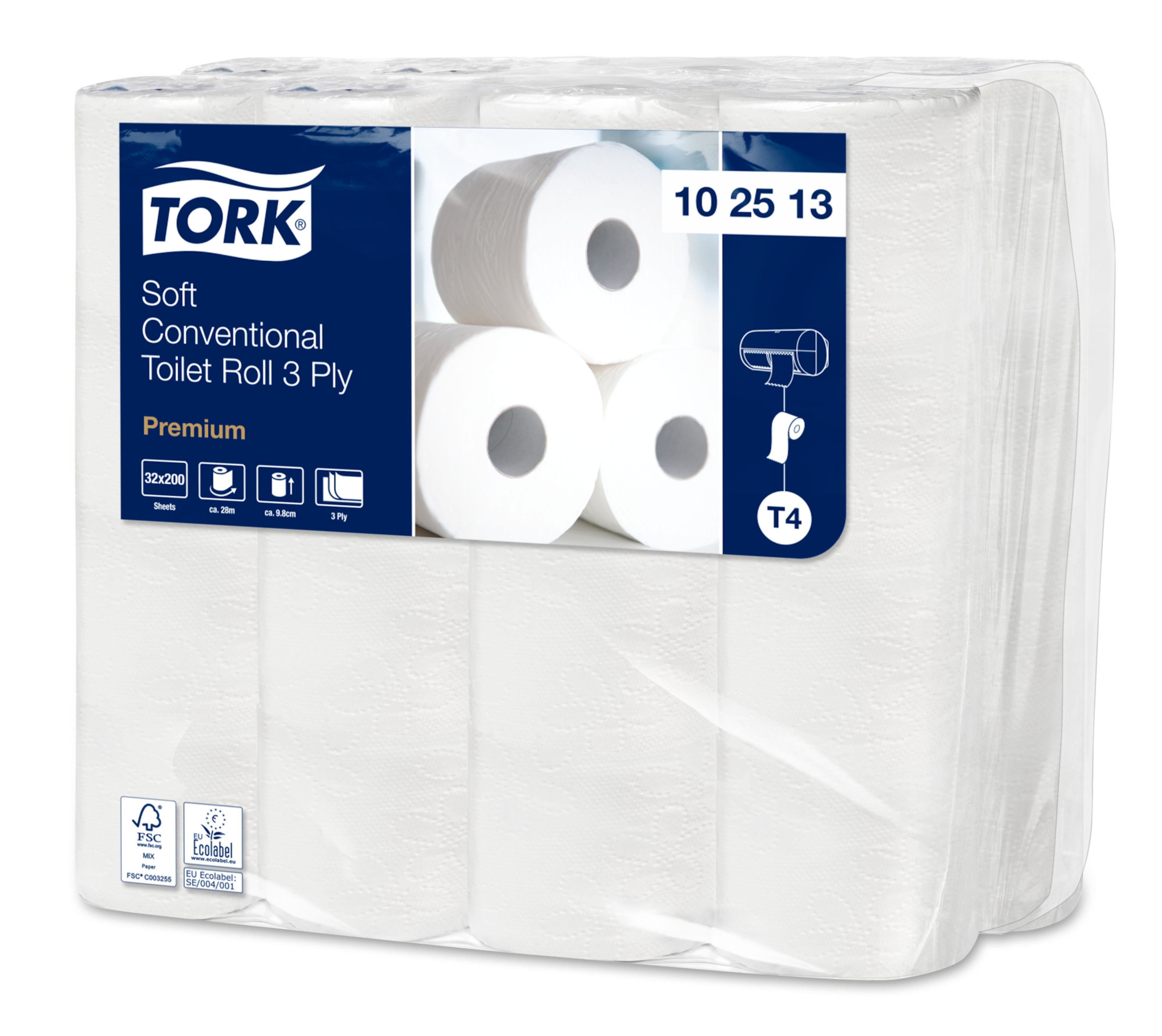 Tork Mjukt Toalettpapper – 3-lag