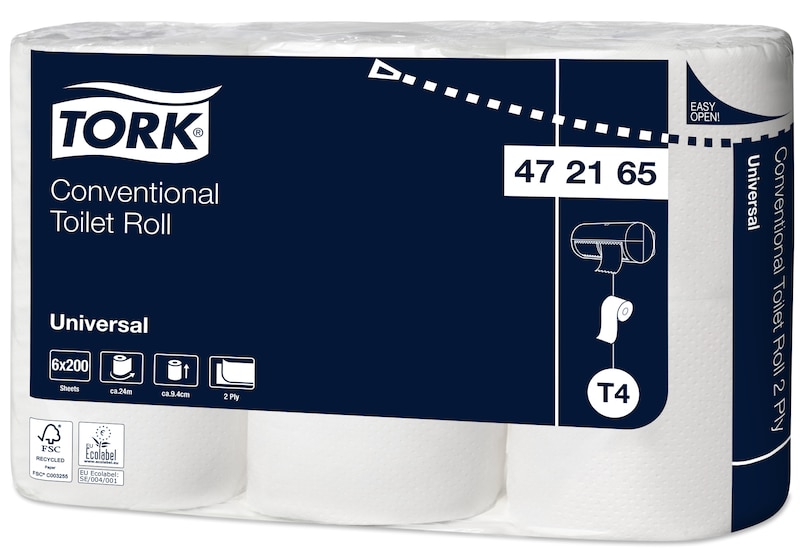 Tork Papier toilette rouleau traditionnel Universal - 2 plis