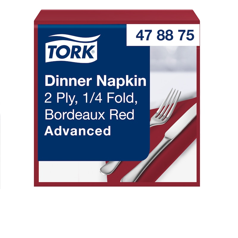 Tork bordeauxrote Dinnerservietten