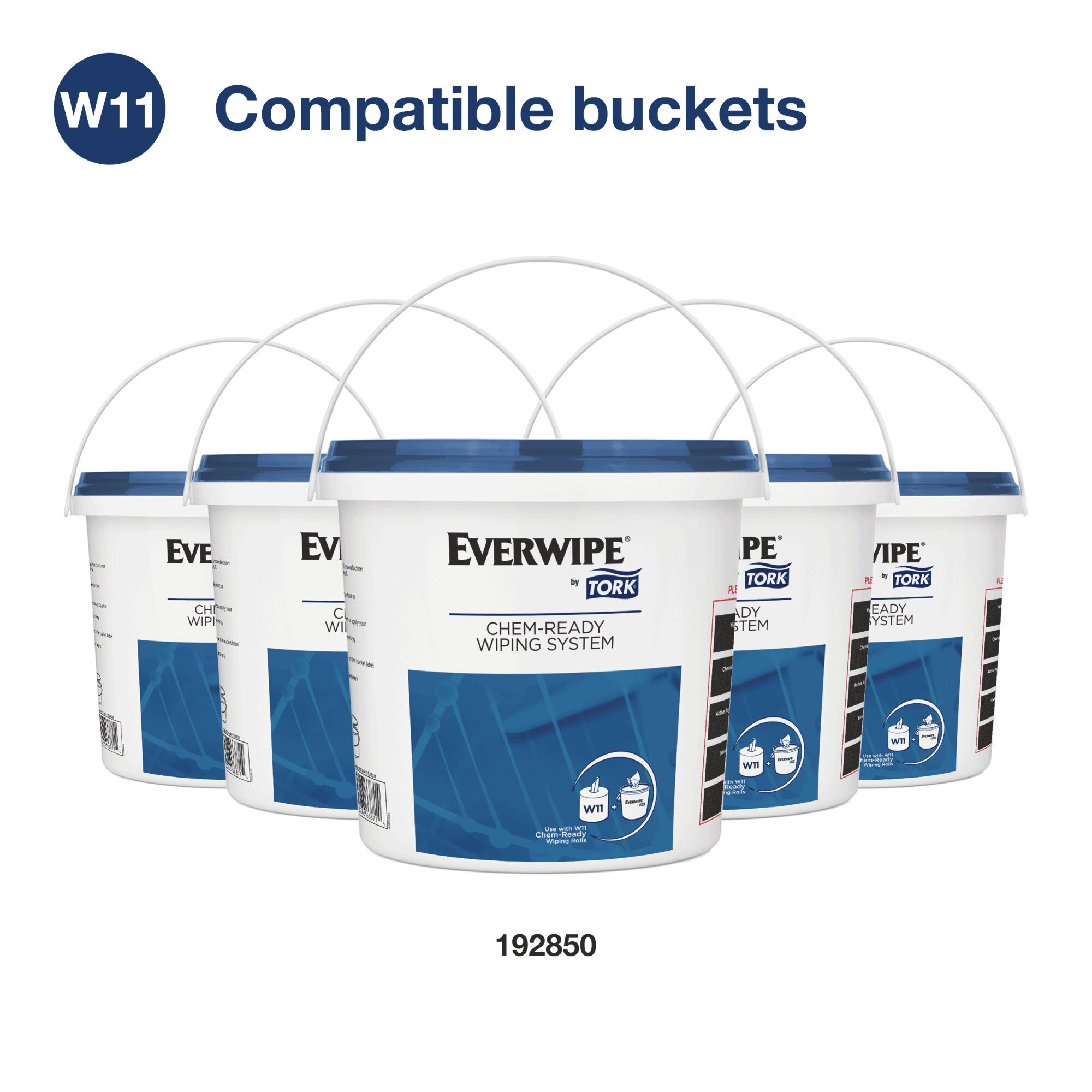 Everwipe by Tork Chem-Ready Wiping Rolls White 6/180