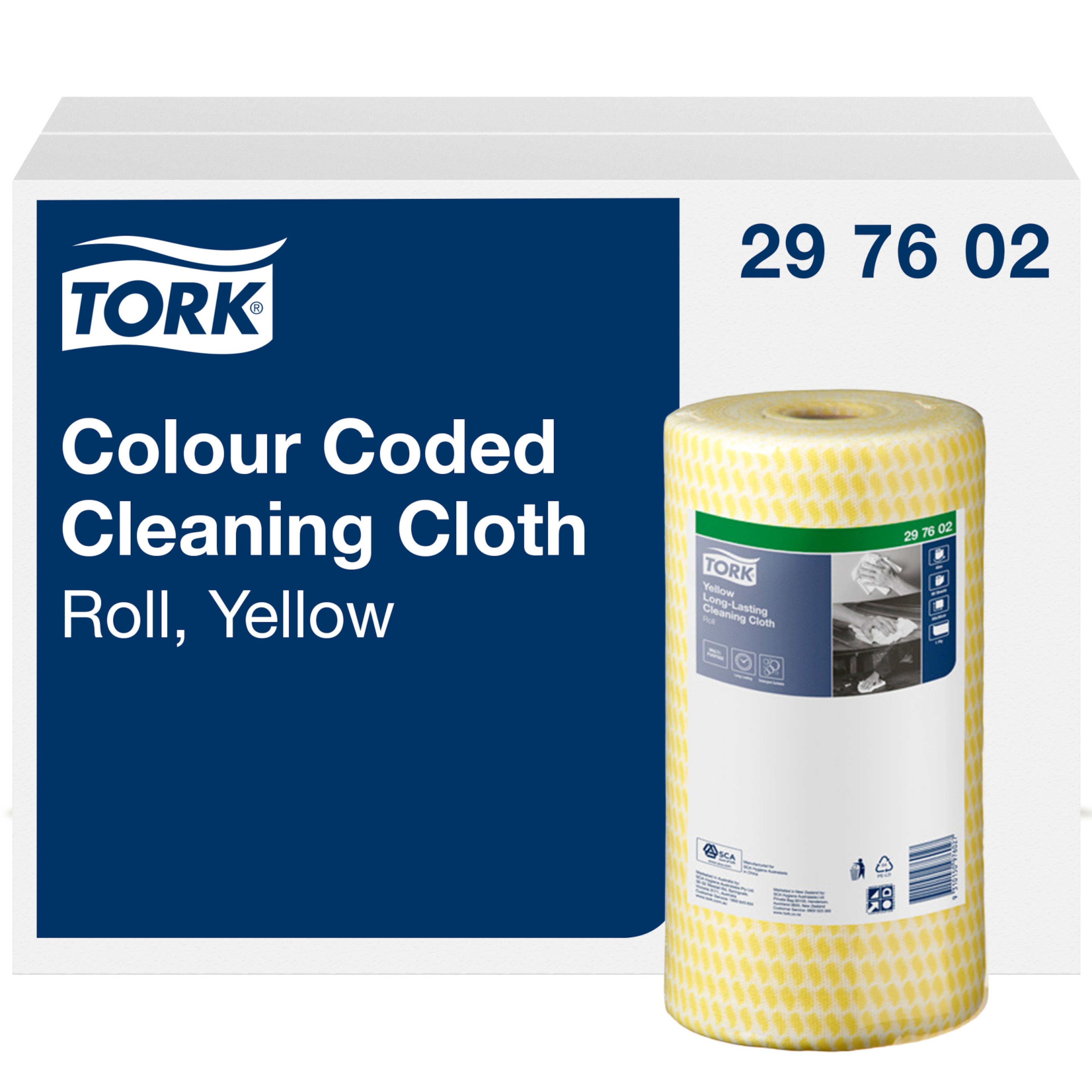 Tork Yellow Heavy-Duty Colour Coded Cleaning Cloth