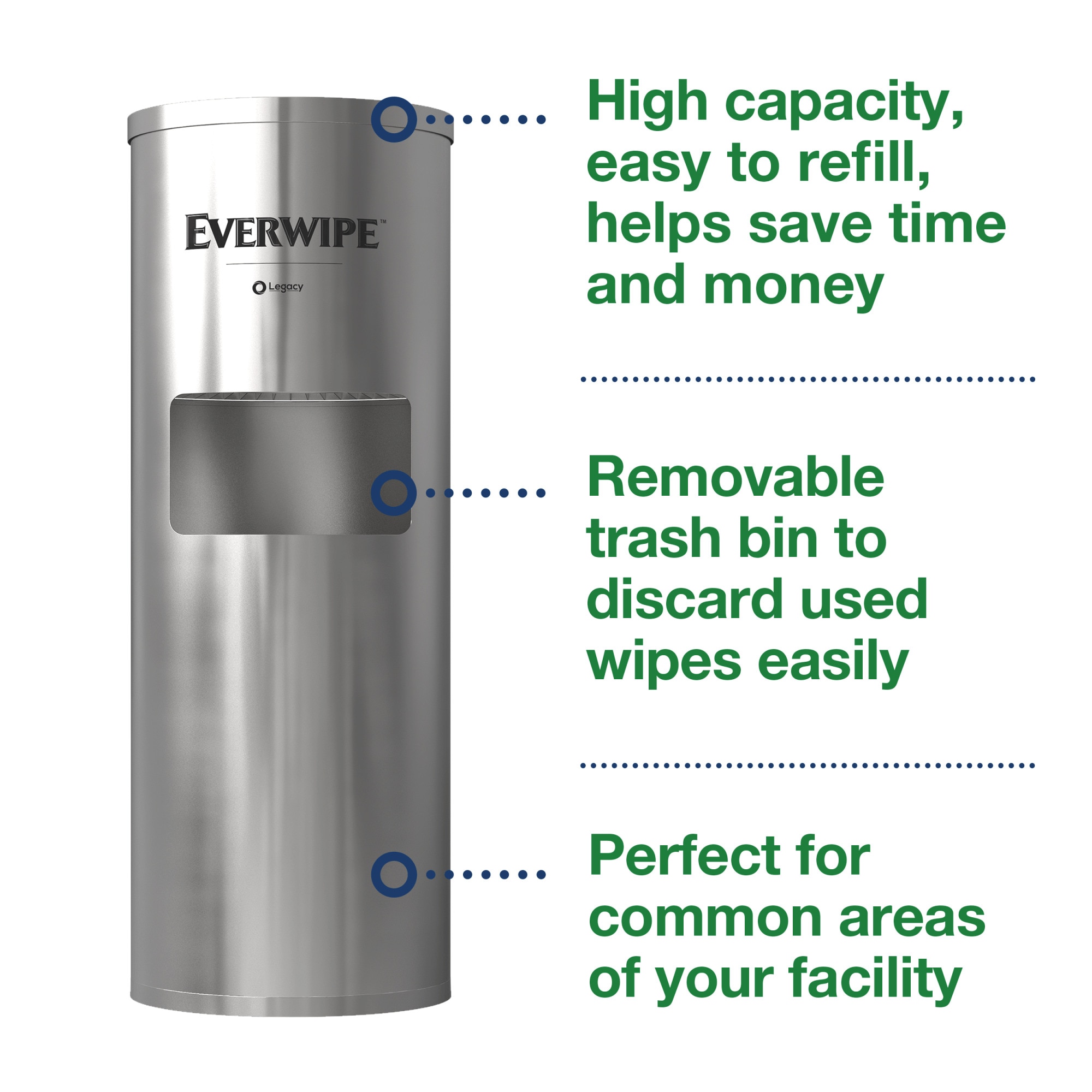 Everwipe by Tork Stainless Steel Wet Wipe Stand 1/case