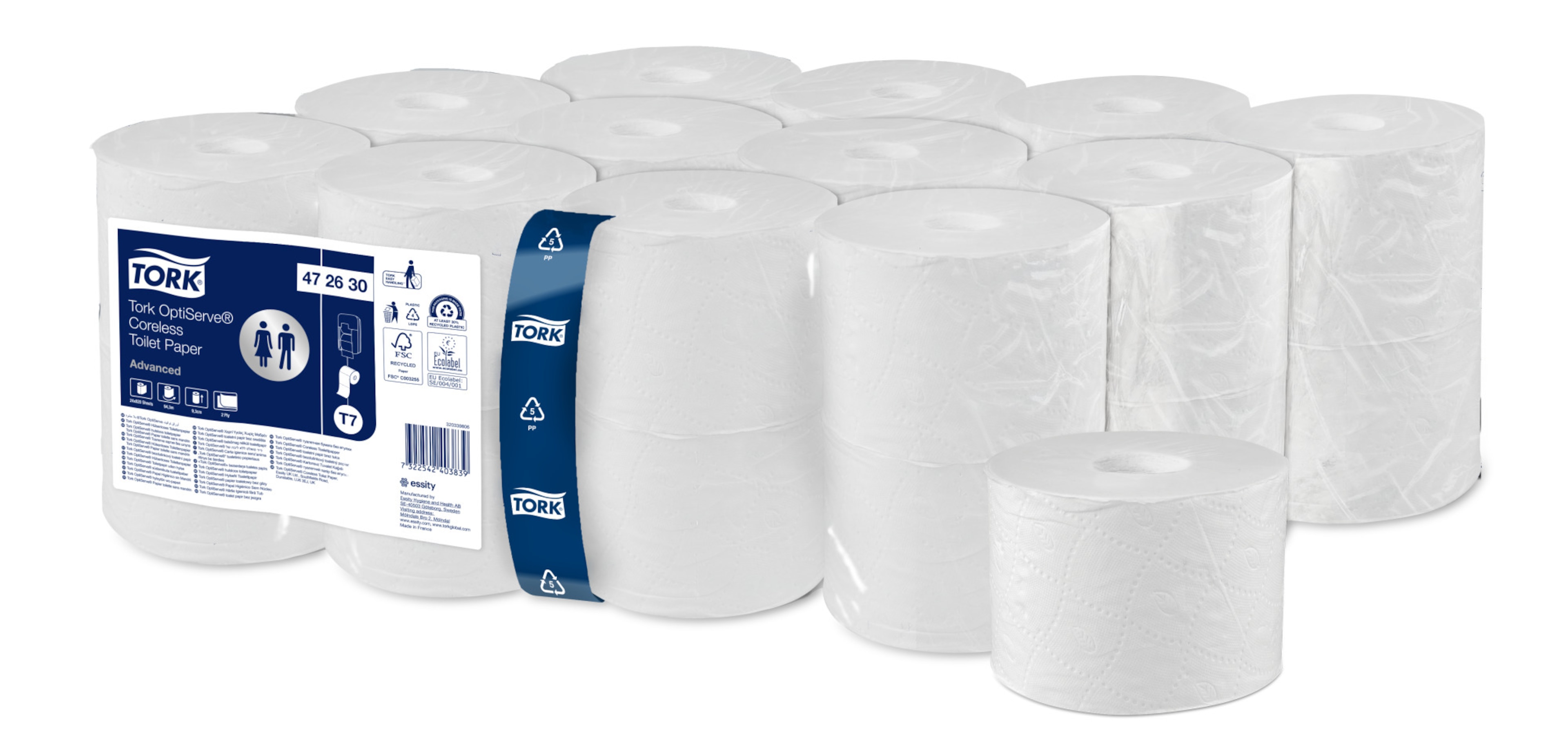 Tork OptiServe® Hulsloos Toiletpapier Wit T7