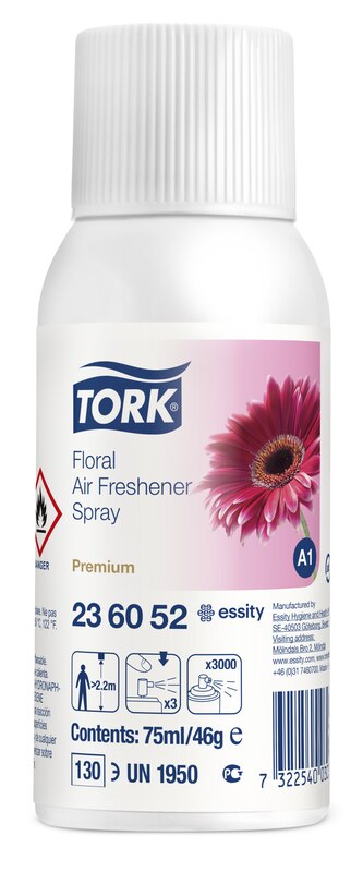 Tork 236051 A1 12x Lufterfrischer Spray mit Fruchtduft Premium 75